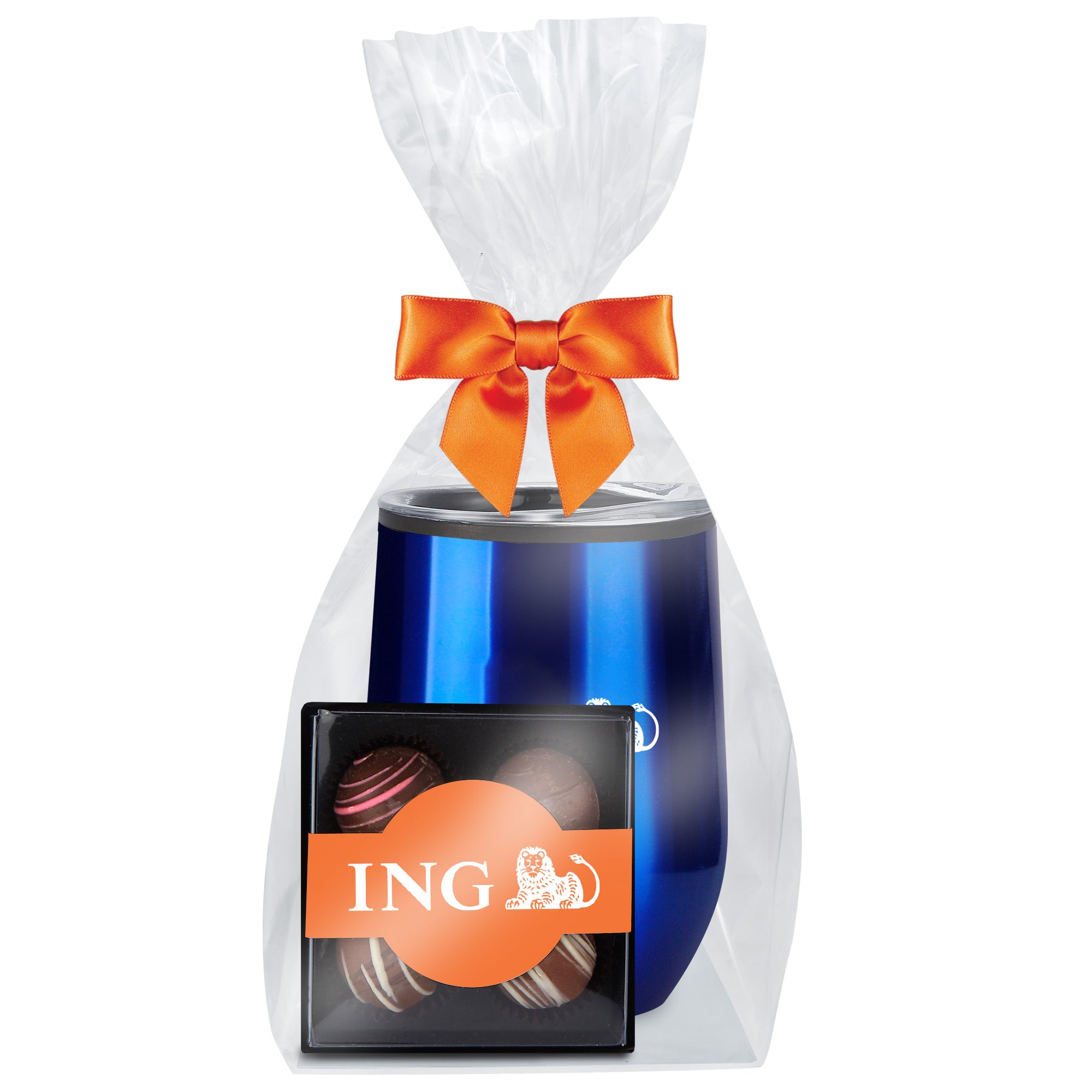 Stemless Wine Tumbler w/ Plastic Liner and Truffle Gift Set