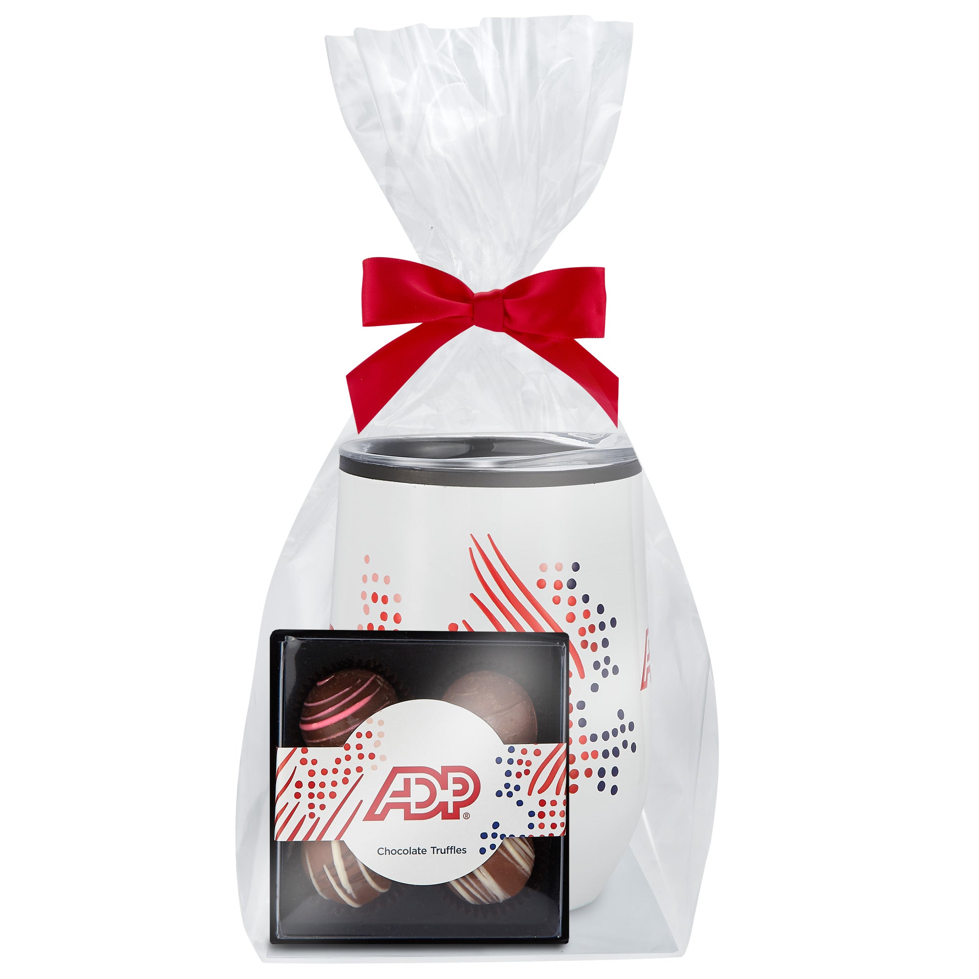 Stemless Wine Tumbler w/ Plastic Liner and Truffle Gift Set