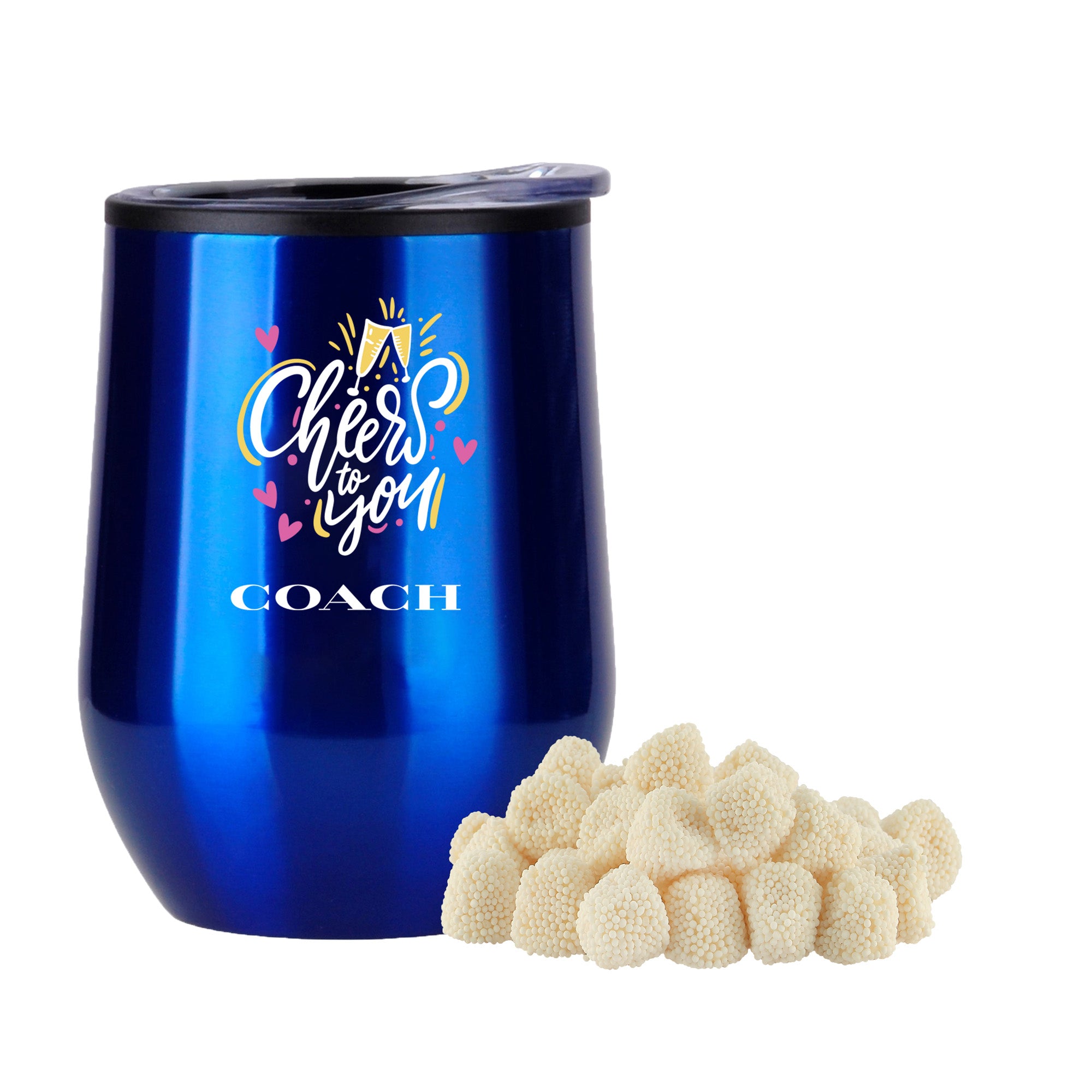 Stemless Wine Tumbler w/ Plastic Lining Valentine's Day Gift Sets