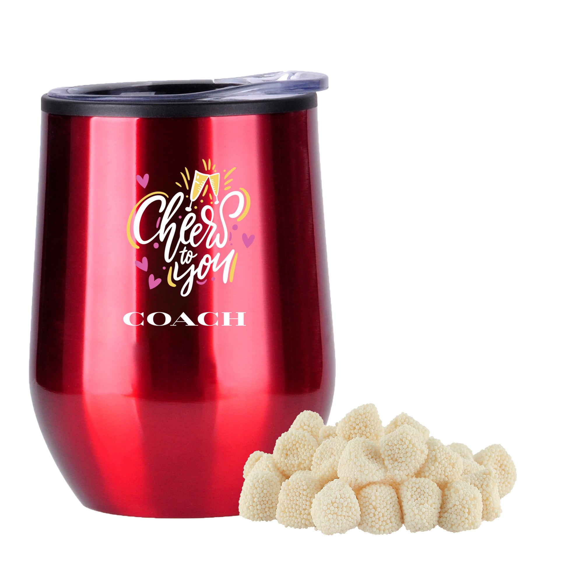 Stemless Wine Tumbler w/ Plastic Lining Valentine's Day Gift Sets