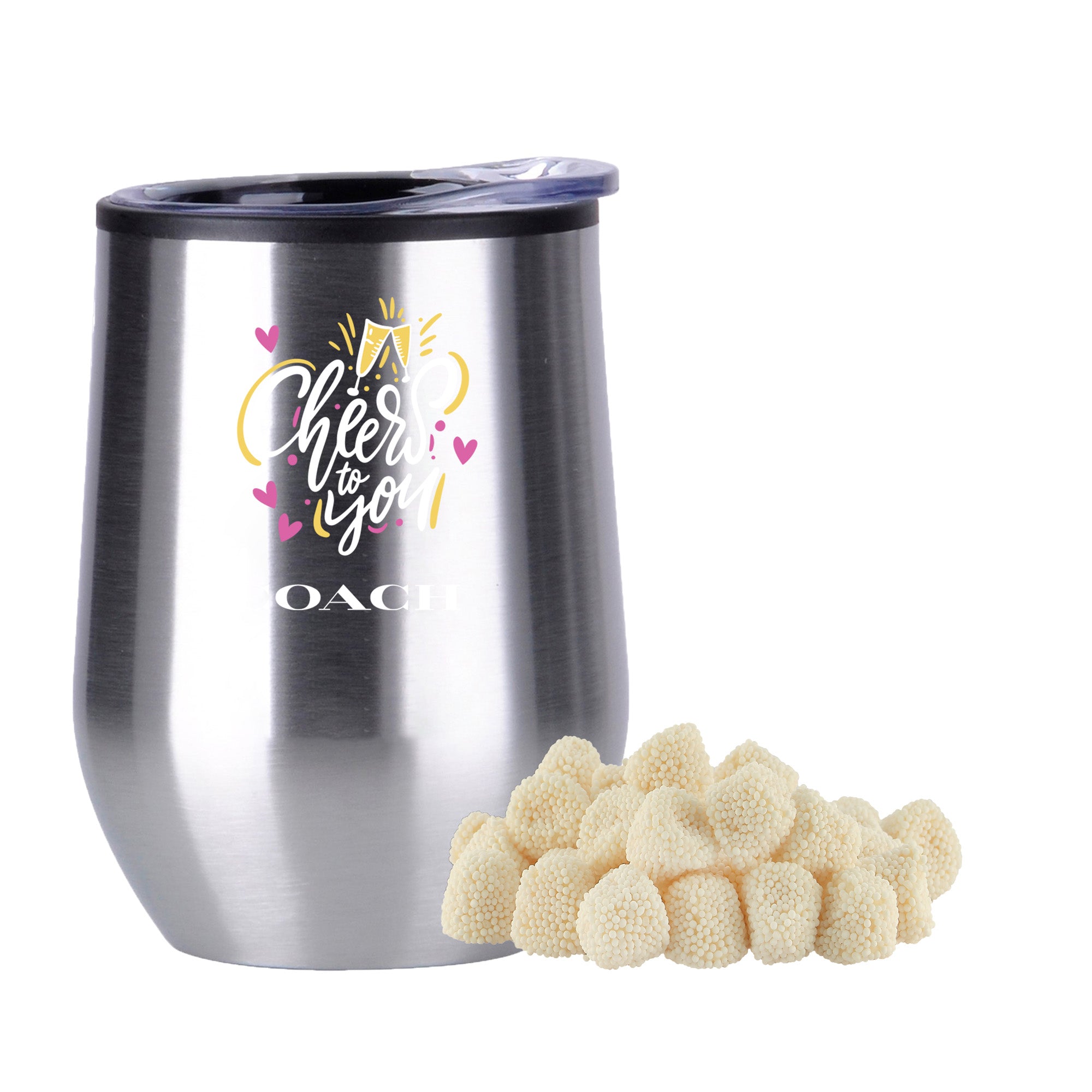 Stemless Wine Tumbler w/ Plastic Lining Valentine's Day Gift Sets