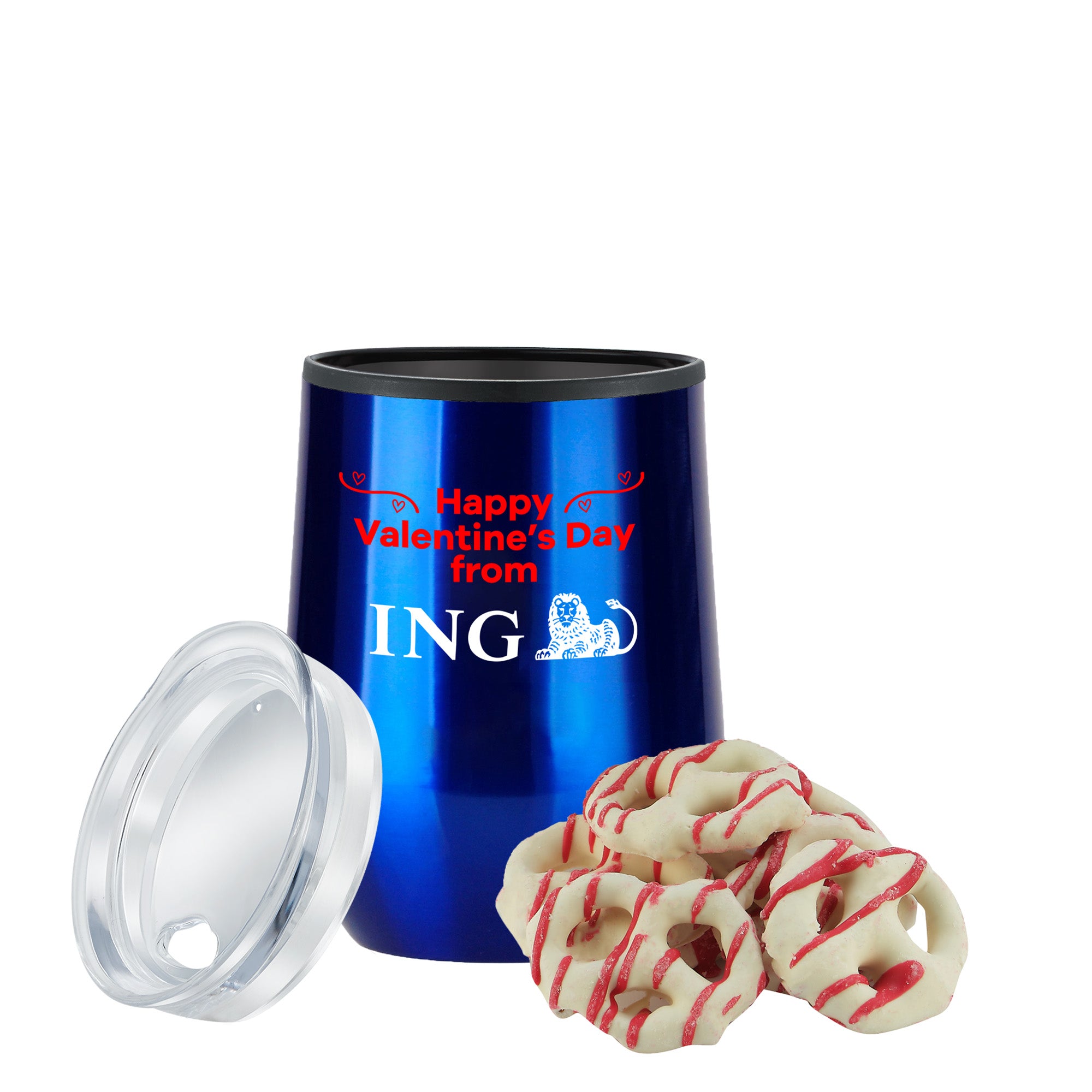 Stemless Wine Tumbler w/ Plastic Lining Valentine's Day Gift Sets