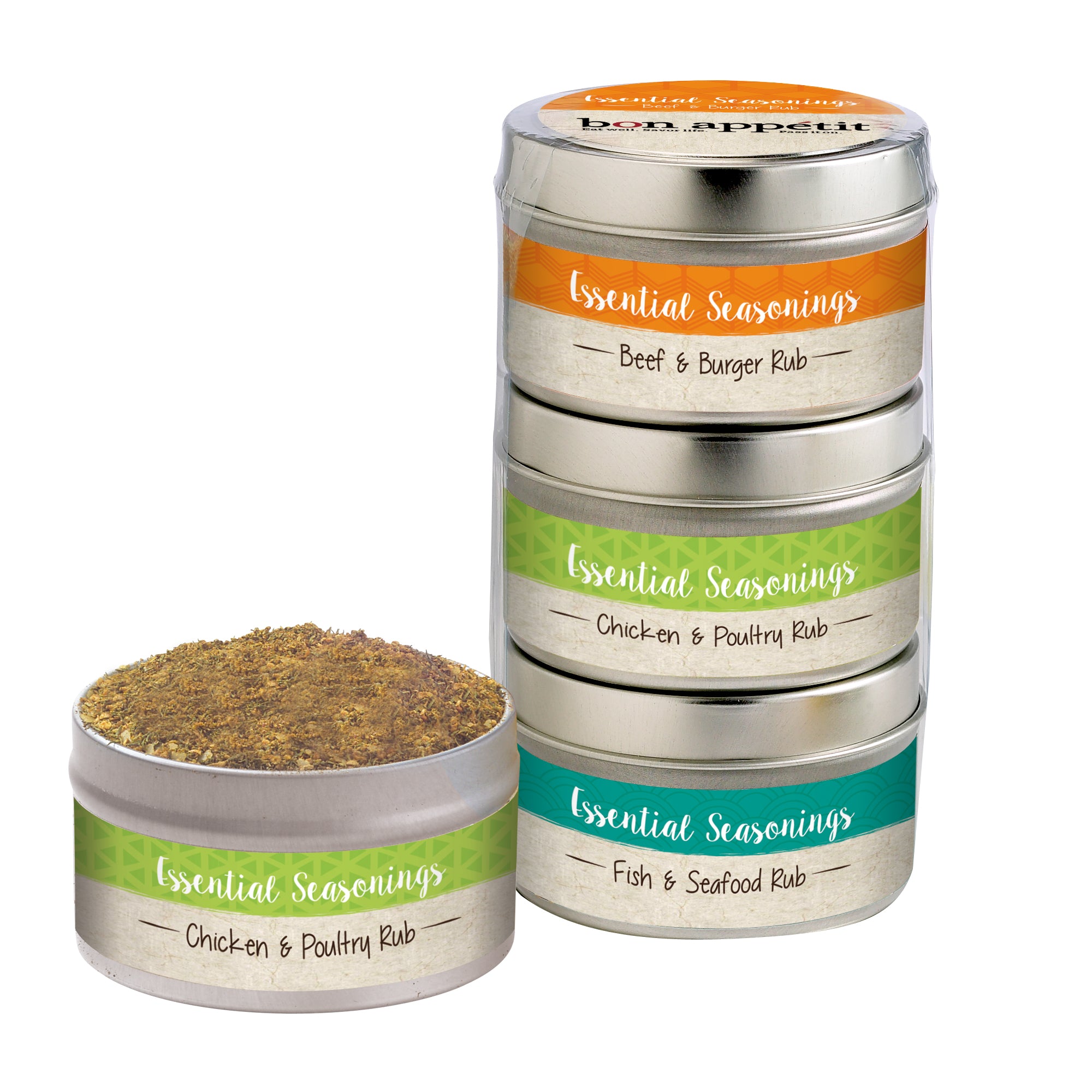 Gourmet Spice Rub Tins - Set of 3