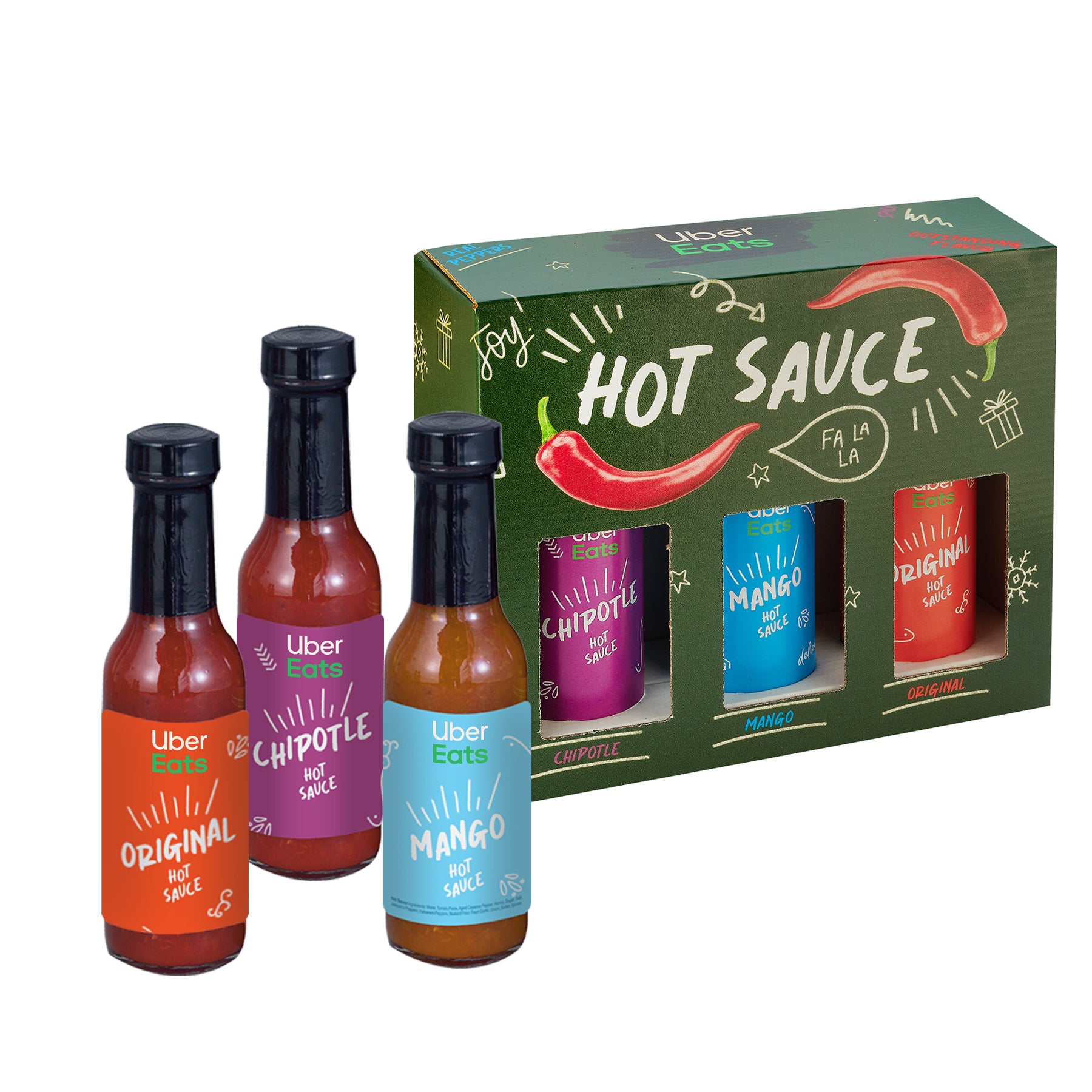 3 Piece Holiday Hot Sauce Gift Set