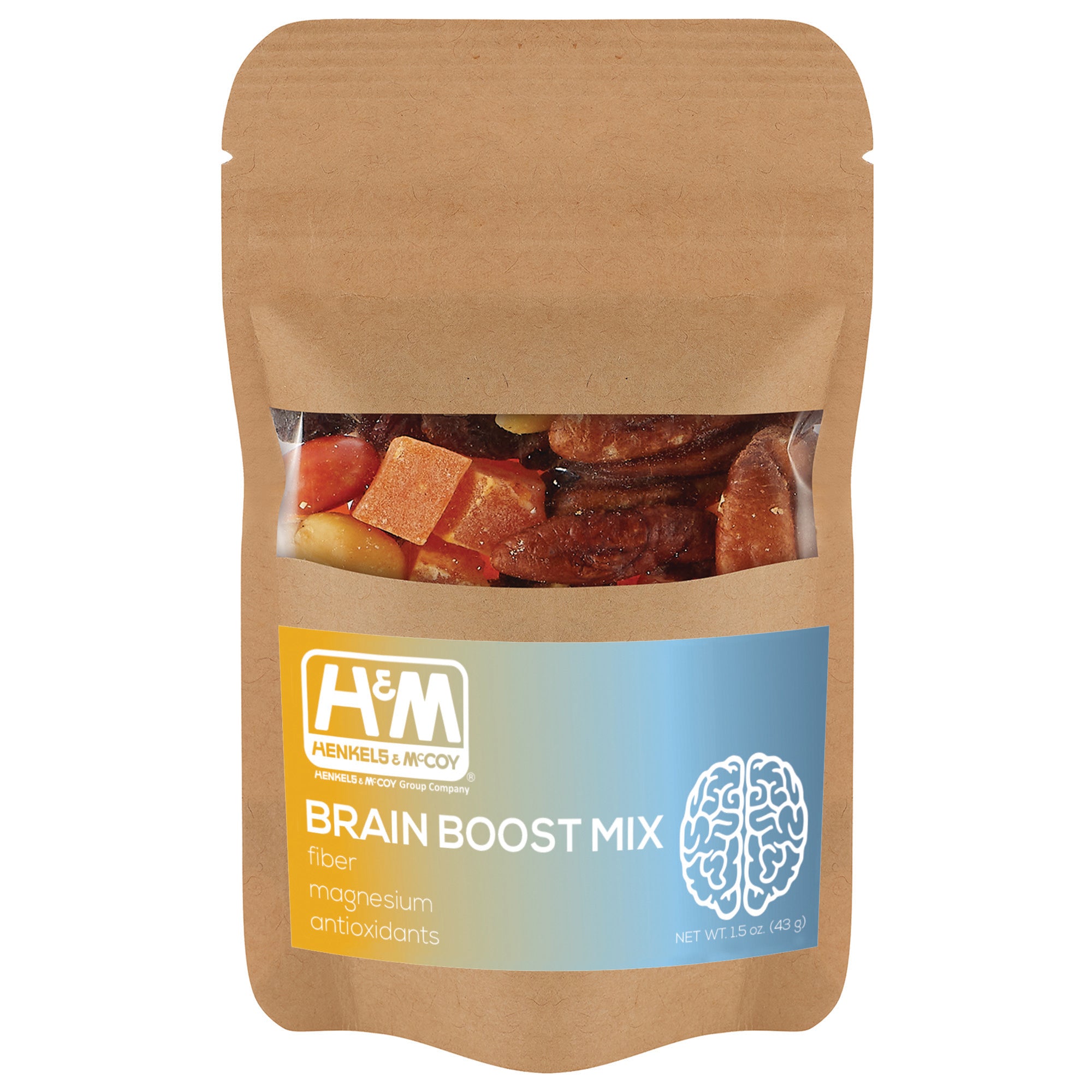 Healthy Resealable Kraft Window Pouches