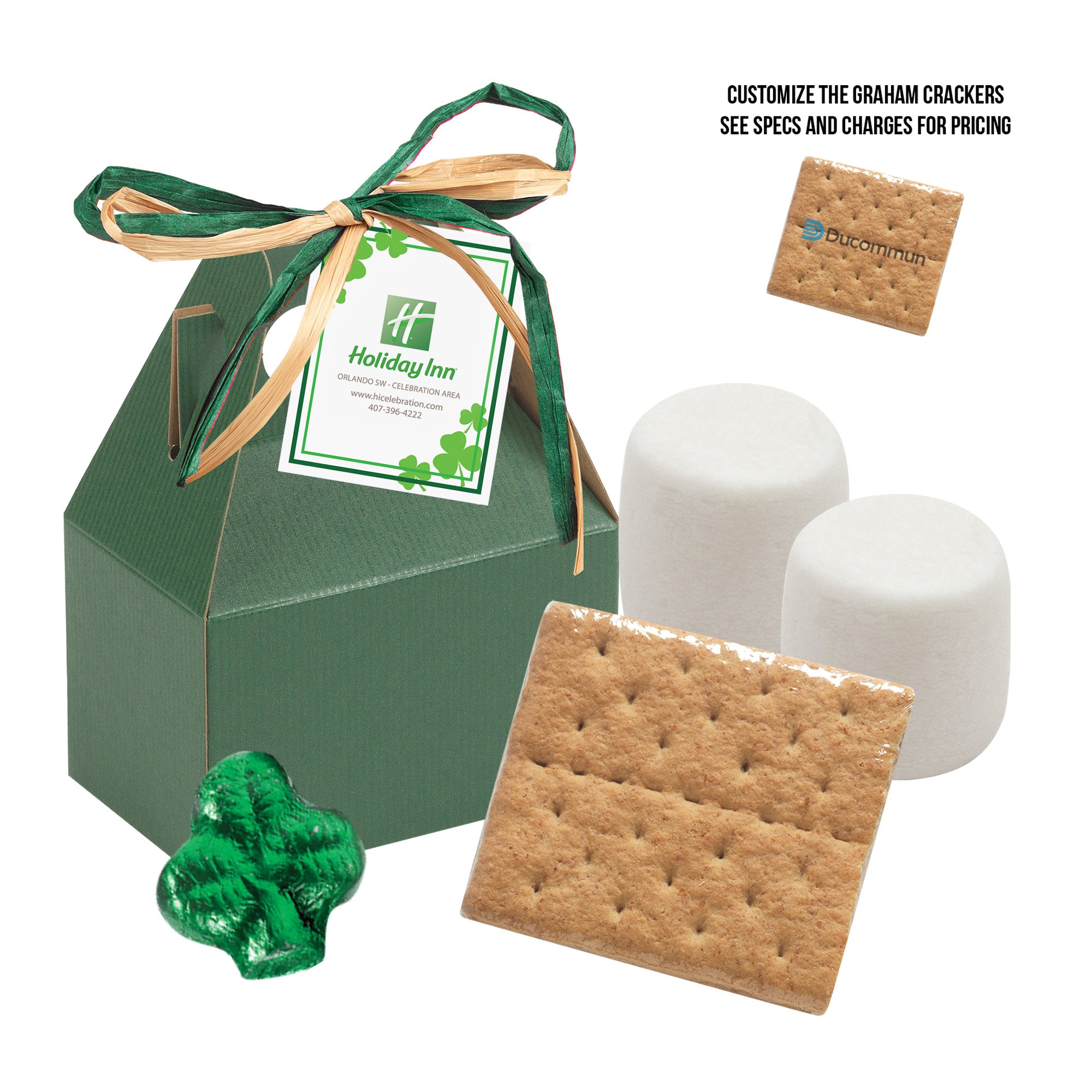 St. Patrick's Day S'mores Kit in Gable Box
