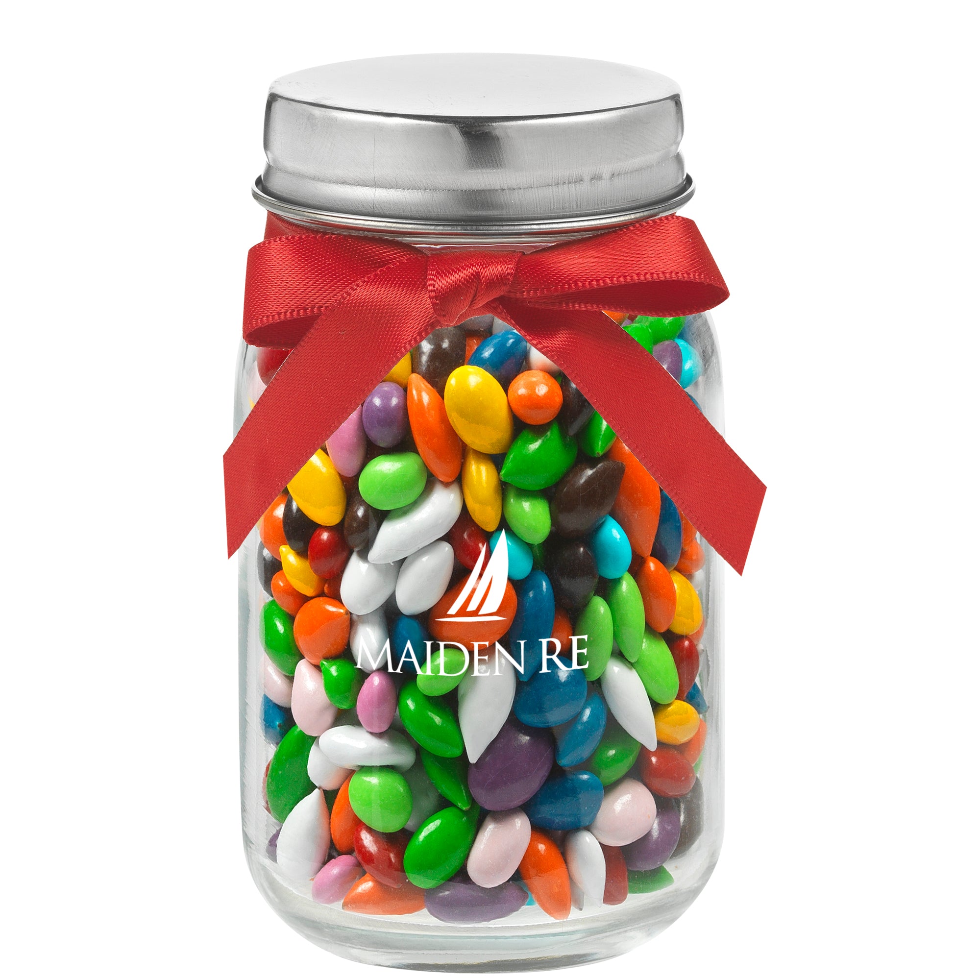 Mini Glass Mason Jar with Bow