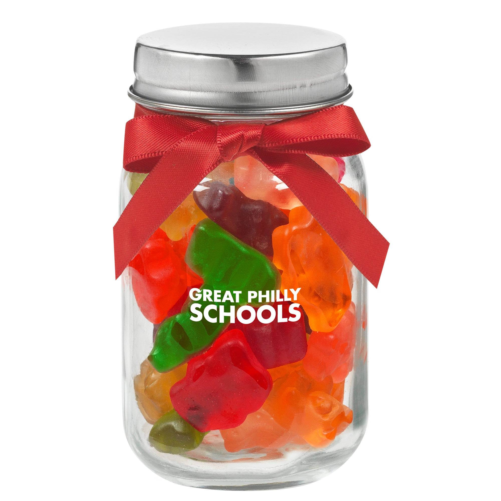 Mini Glass Mason Jar with Bow