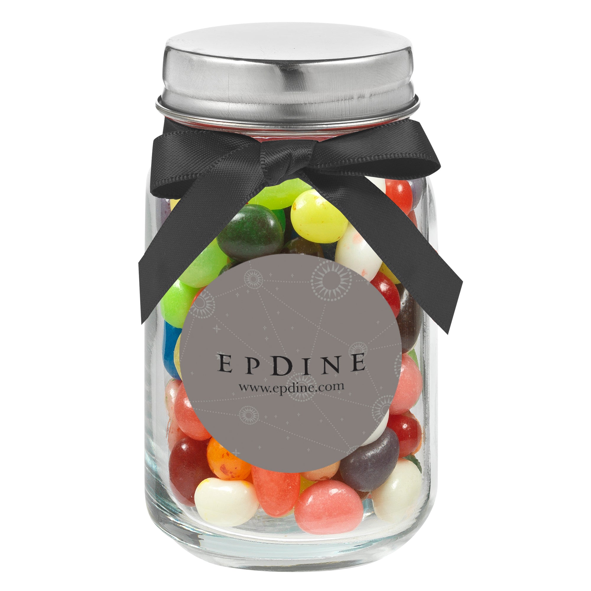 Mini Glass Mason Jar with Bow