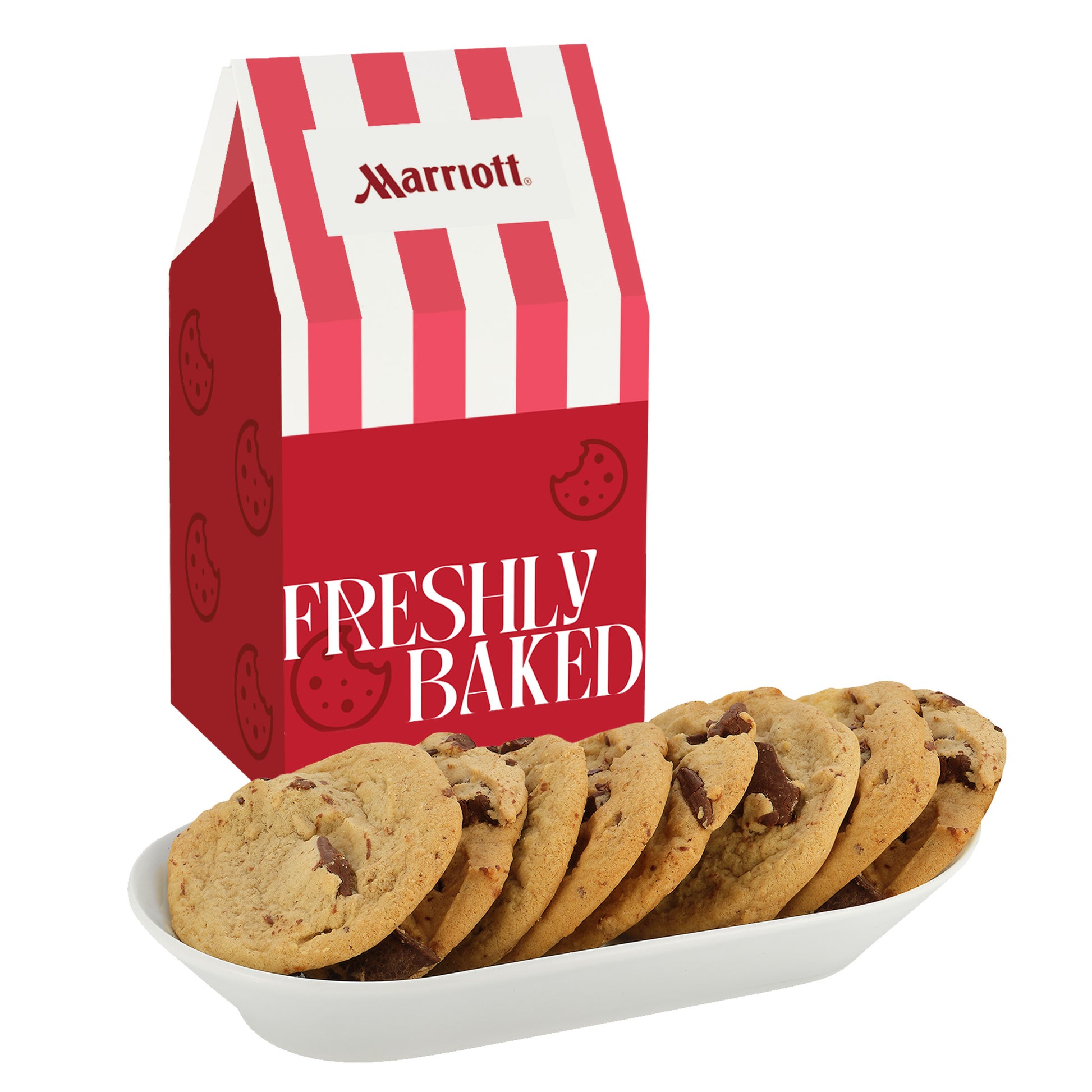 Milk Carton Inspired Box w/ 2 Gourmet Cookies - Featuring Soft-Touch Finish