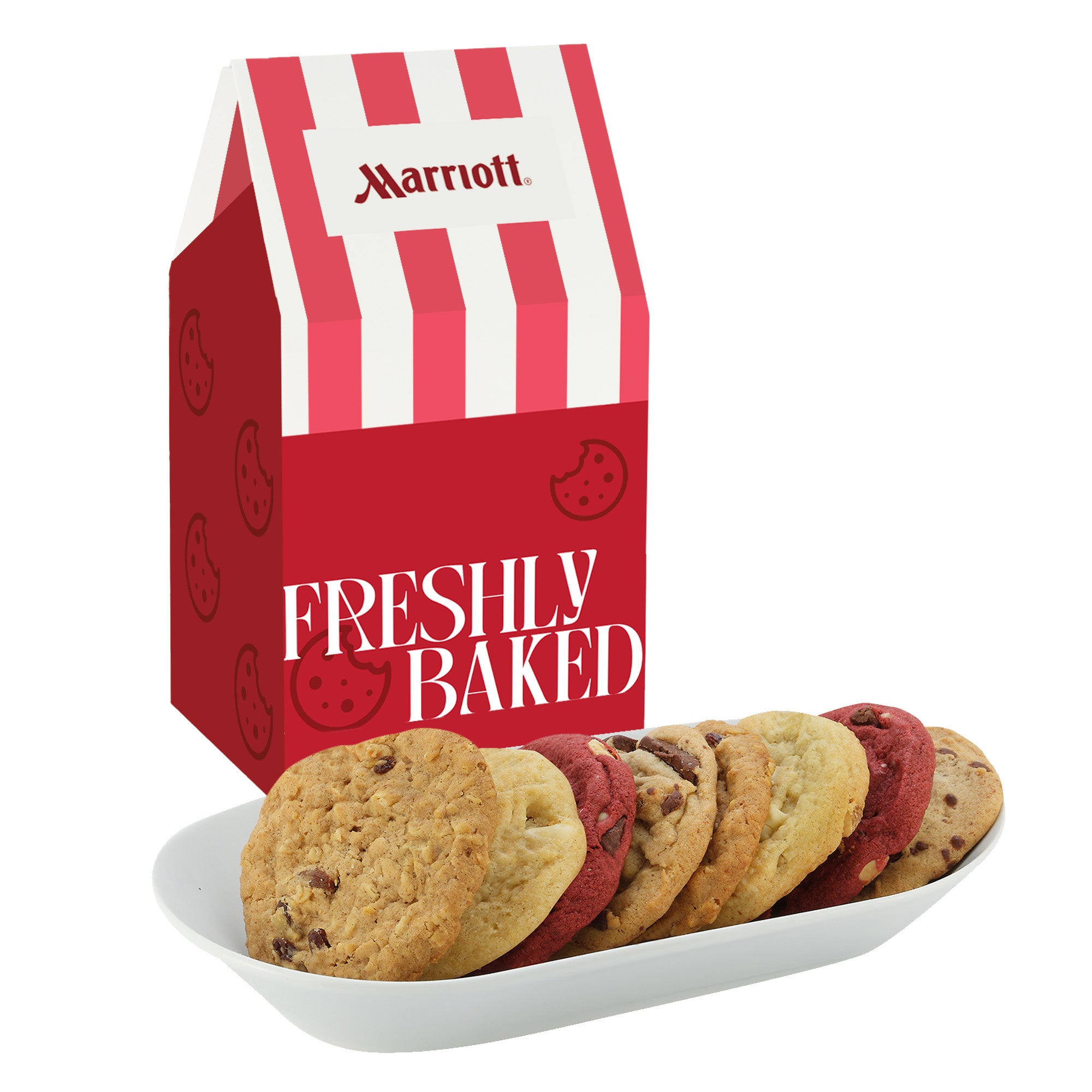 Milk Carton Inspired Box w/ 2 Gourmet Cookies - Featuring Soft-Touch Finish