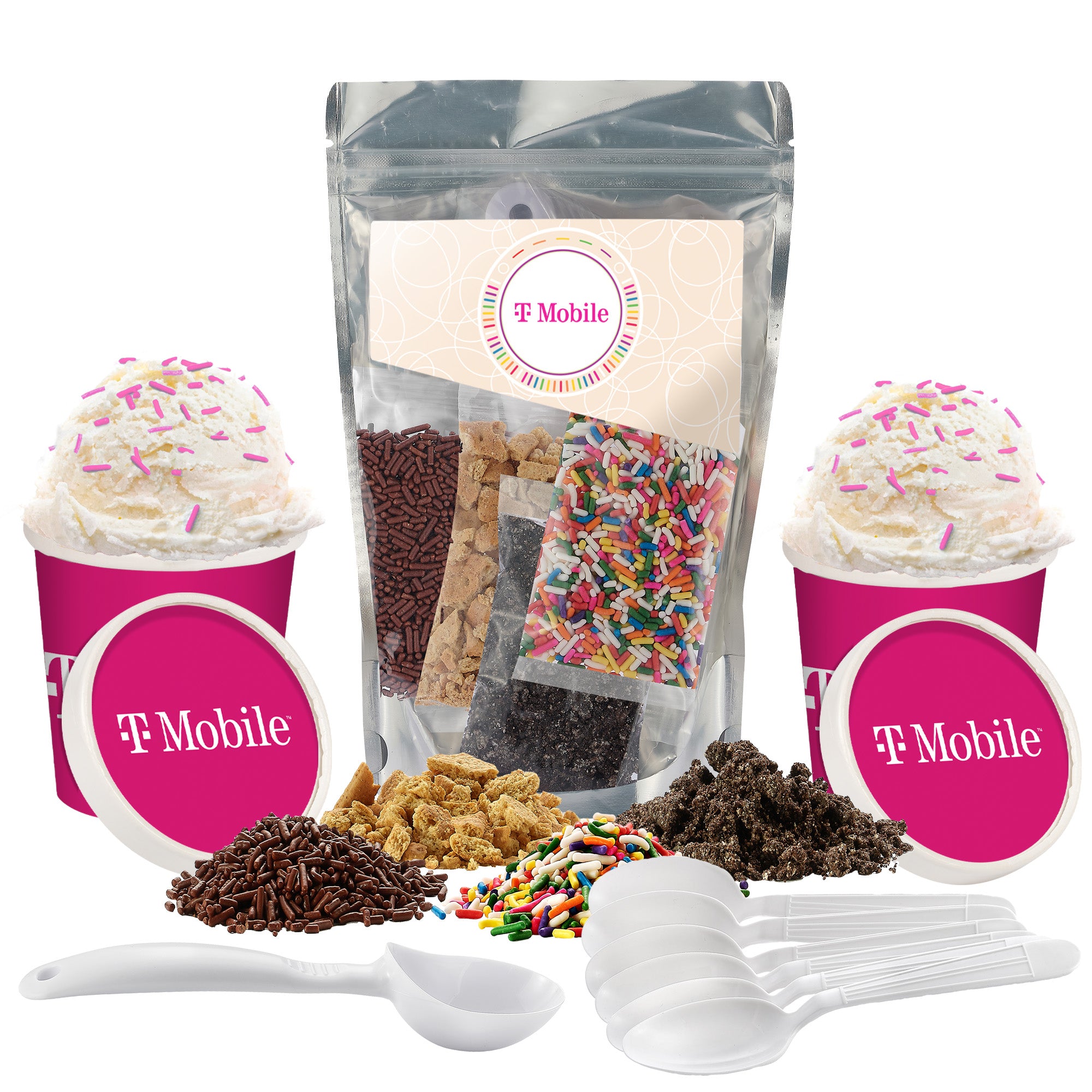 Corporate Color Creations with Ice Cream Topping Kit - Ice Cream Bundles