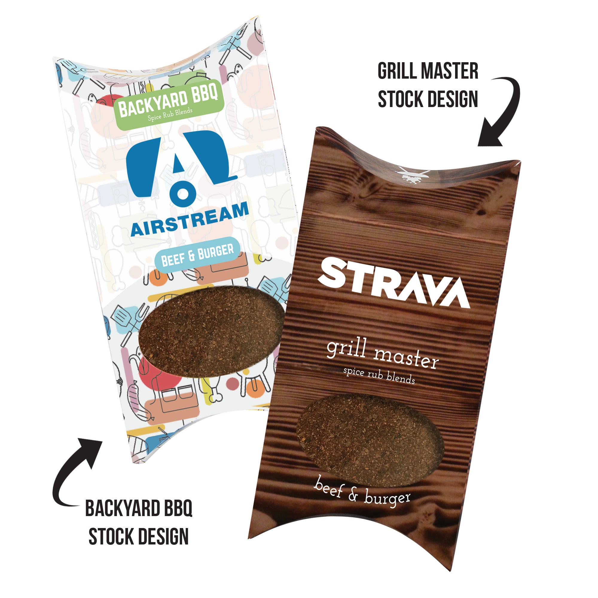 Barbeque Spice Rub Pillow Box with Window