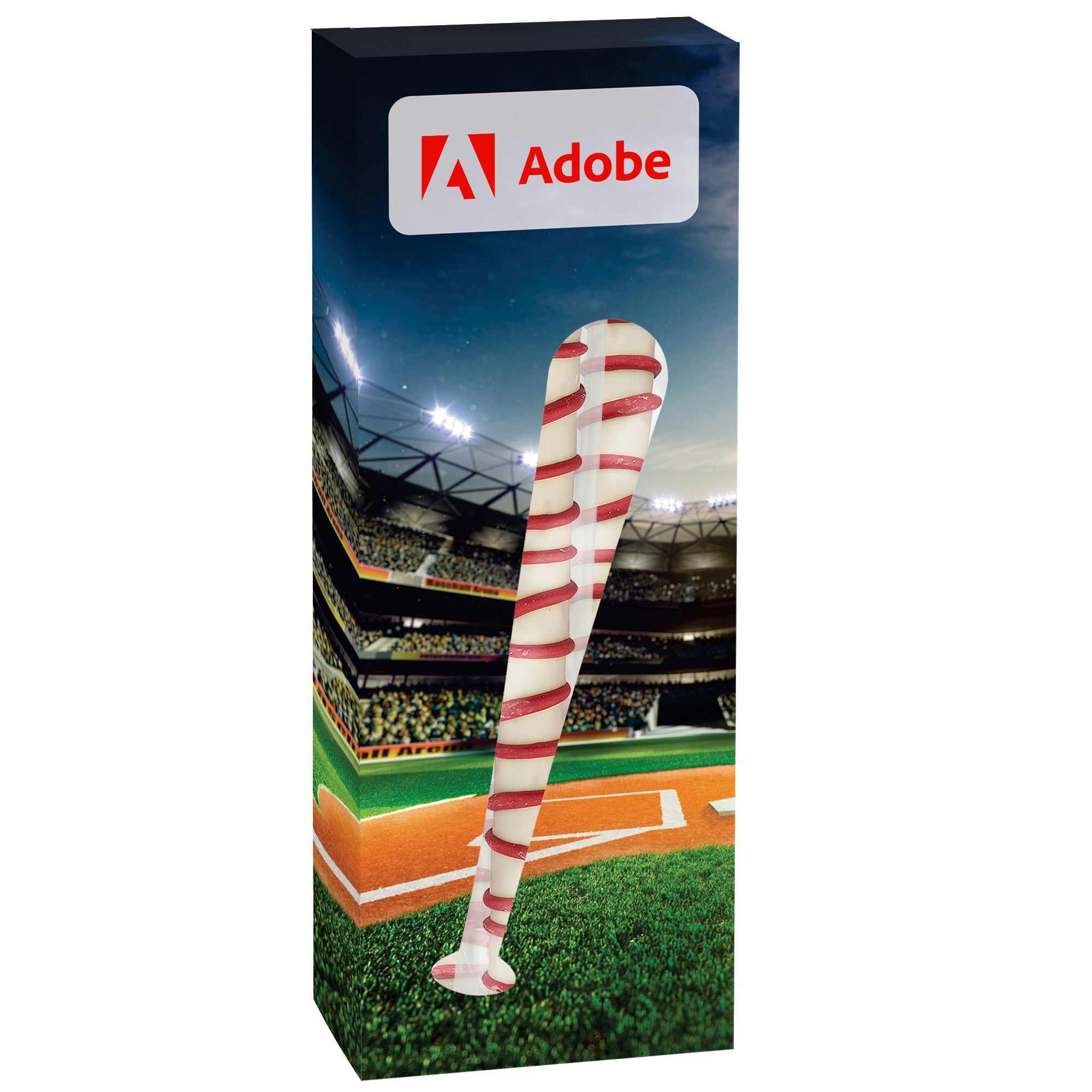 Soft Touch Pretzel Box with Baseball Bat Window