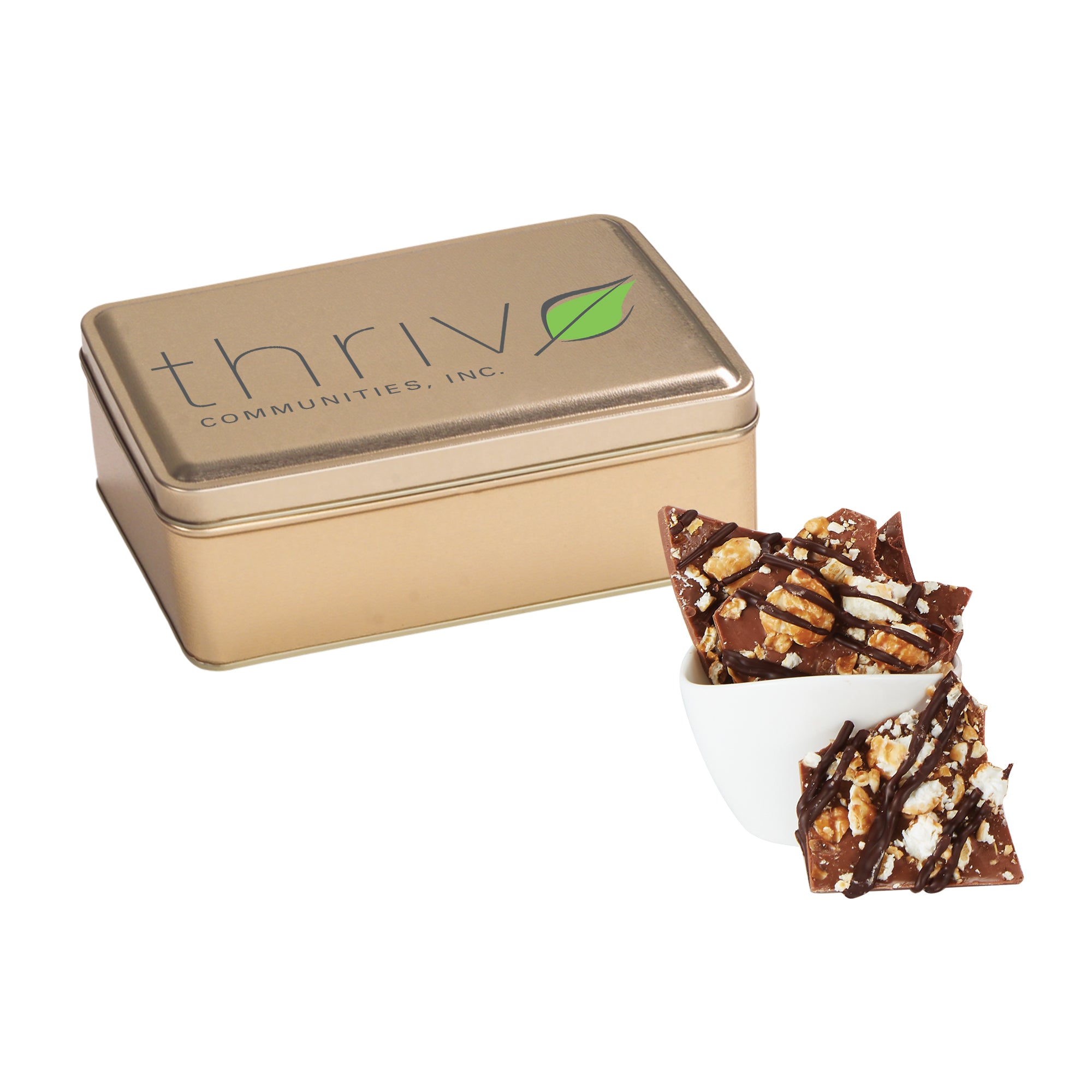 Chocolate Bark Rectangle Gift Tins