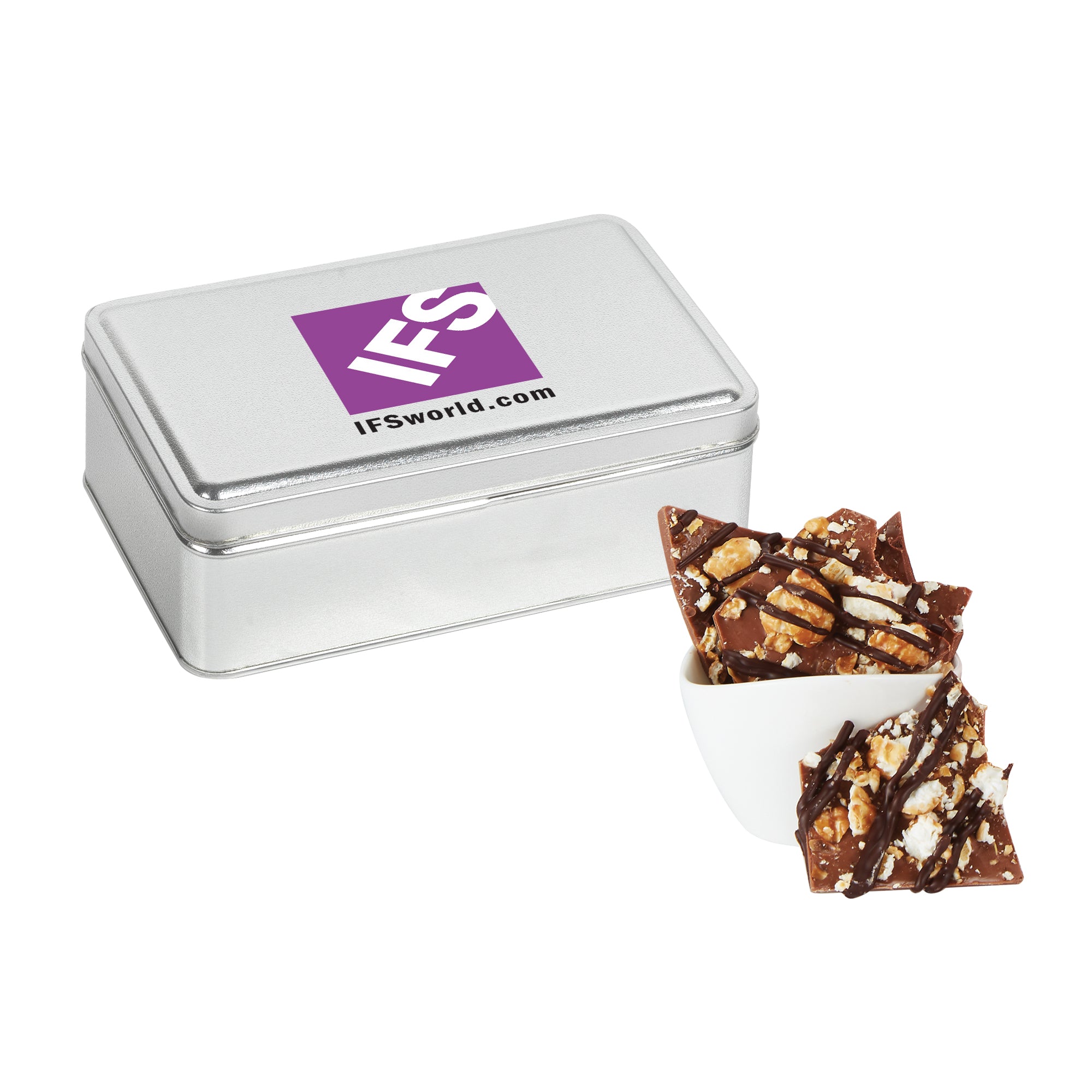 Chocolate Bark Rectangle Gift Tins