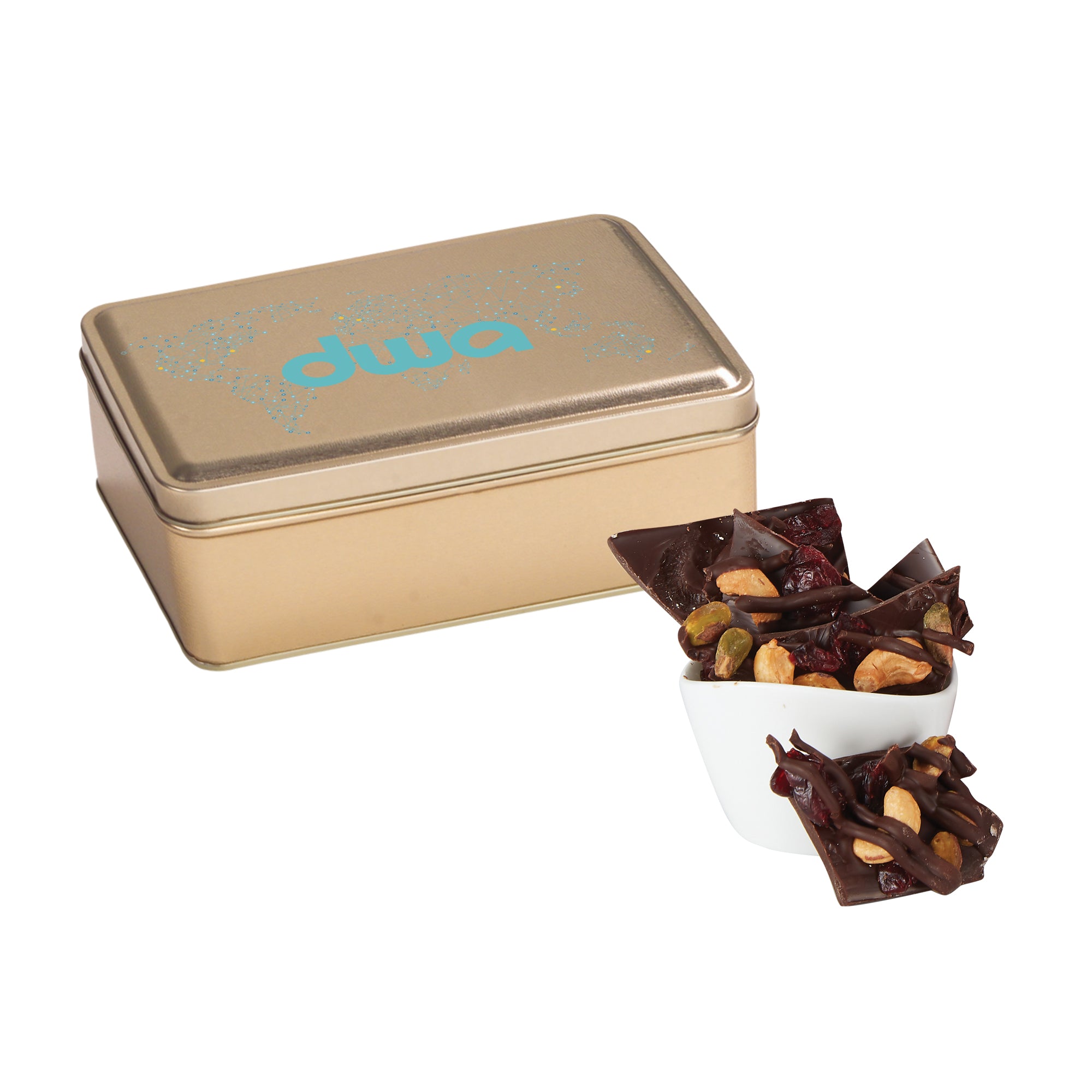 Chocolate Bark Rectangle Gift Tins