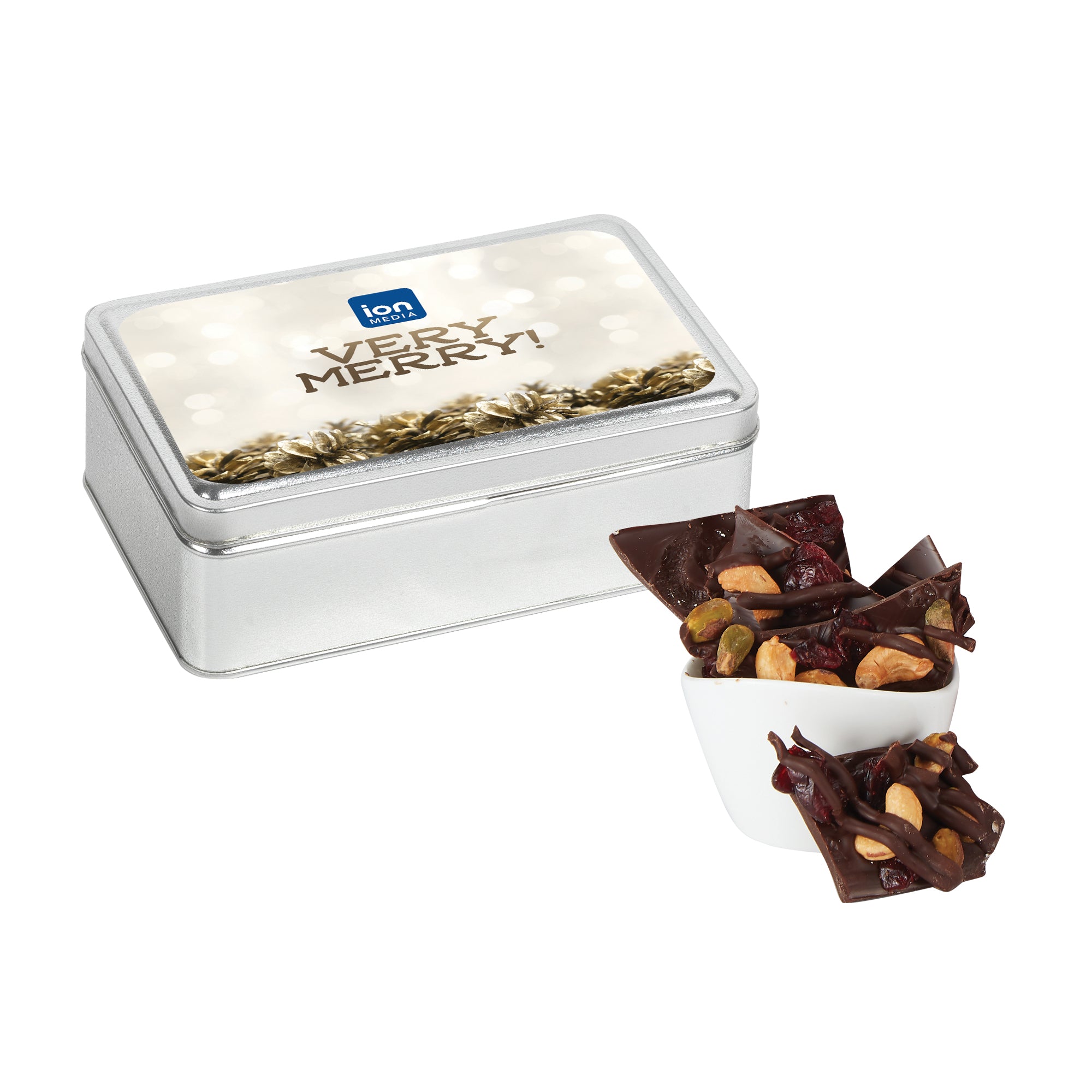 Chocolate Bark Rectangle Gift Tins