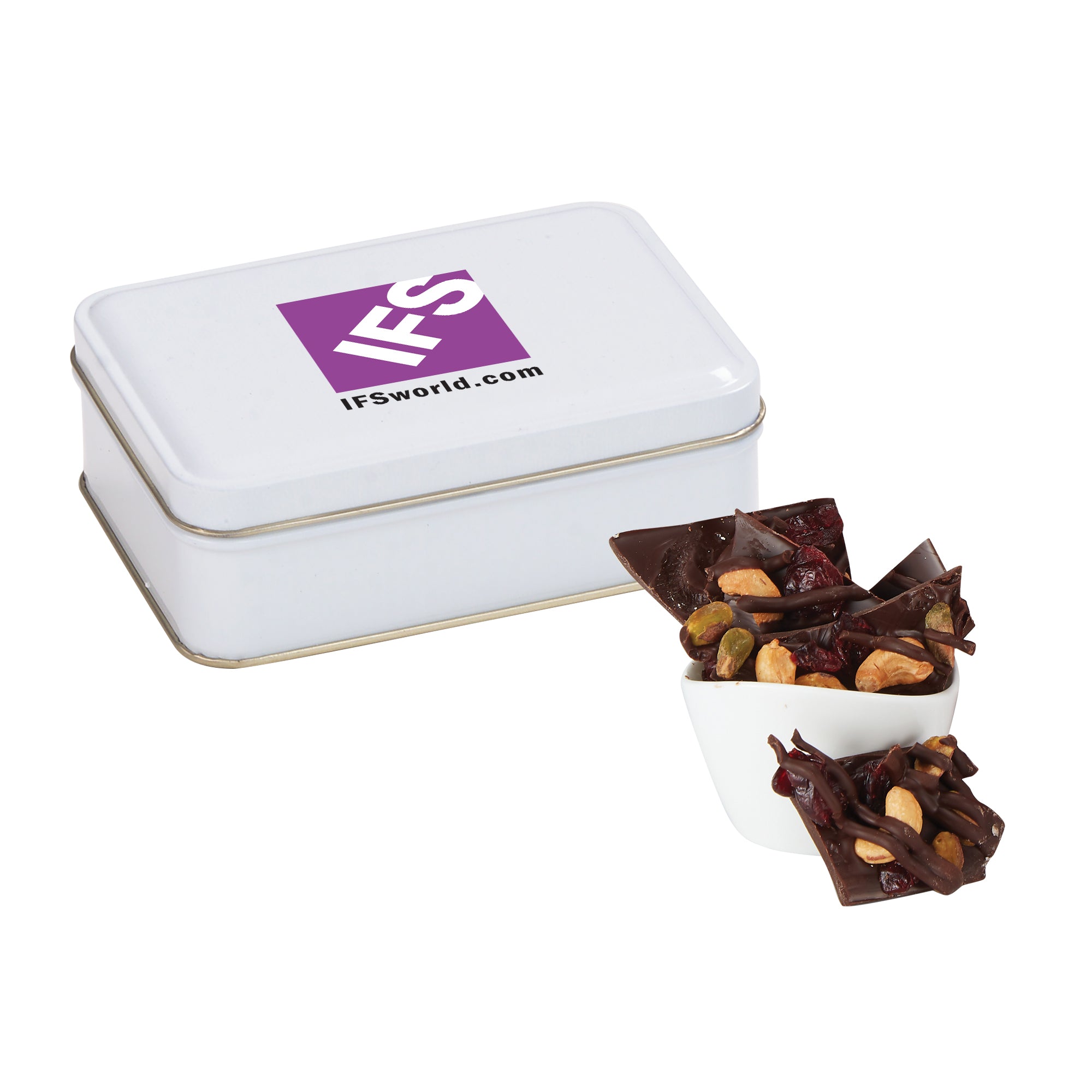 Chocolate Bark Rectangle Gift Tins
