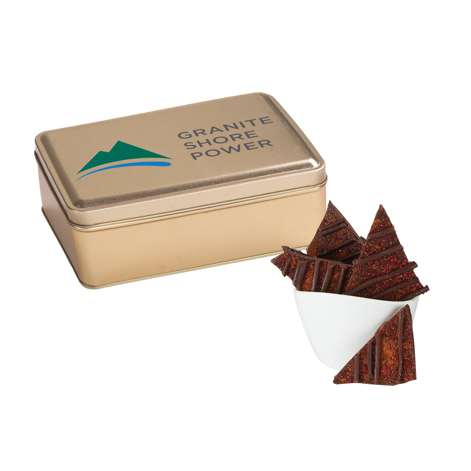 Chocolate Bark Rectangle Gift Tins
