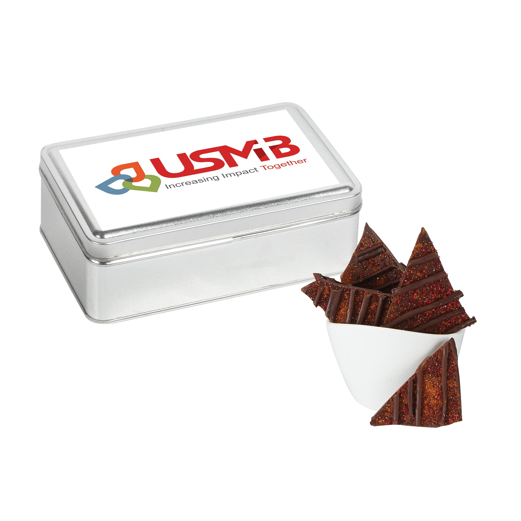 Chocolate Bark Rectangle Gift Tins