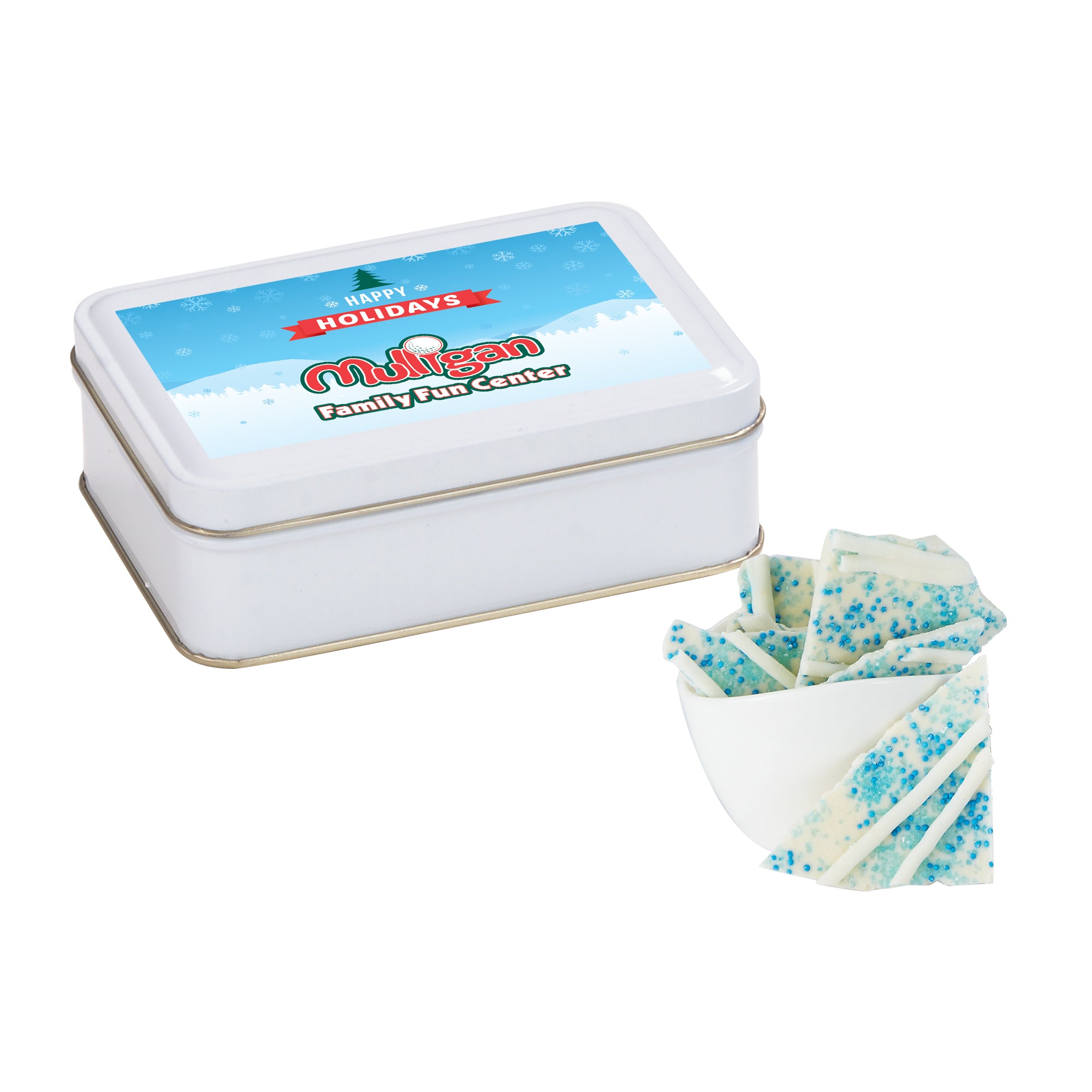 Chocolate Bark Rectangle Gift Tins