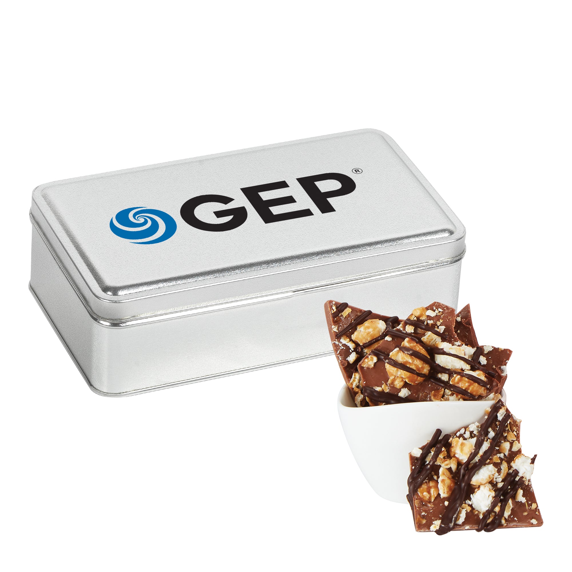 Chocolate Bark Rectangle Gift Tins