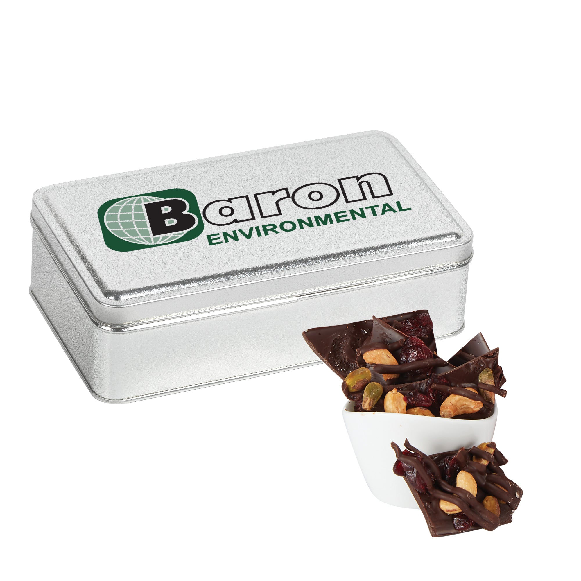 Chocolate Bark Rectangle Gift Tins