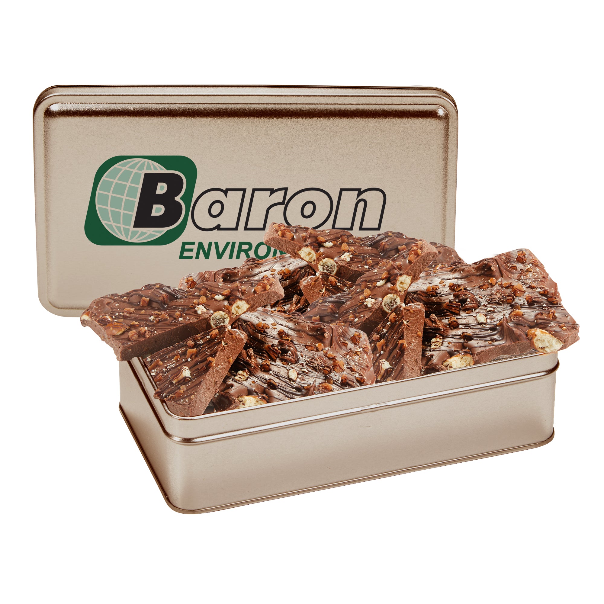Chocolate Bark Rectangle Gift Tins