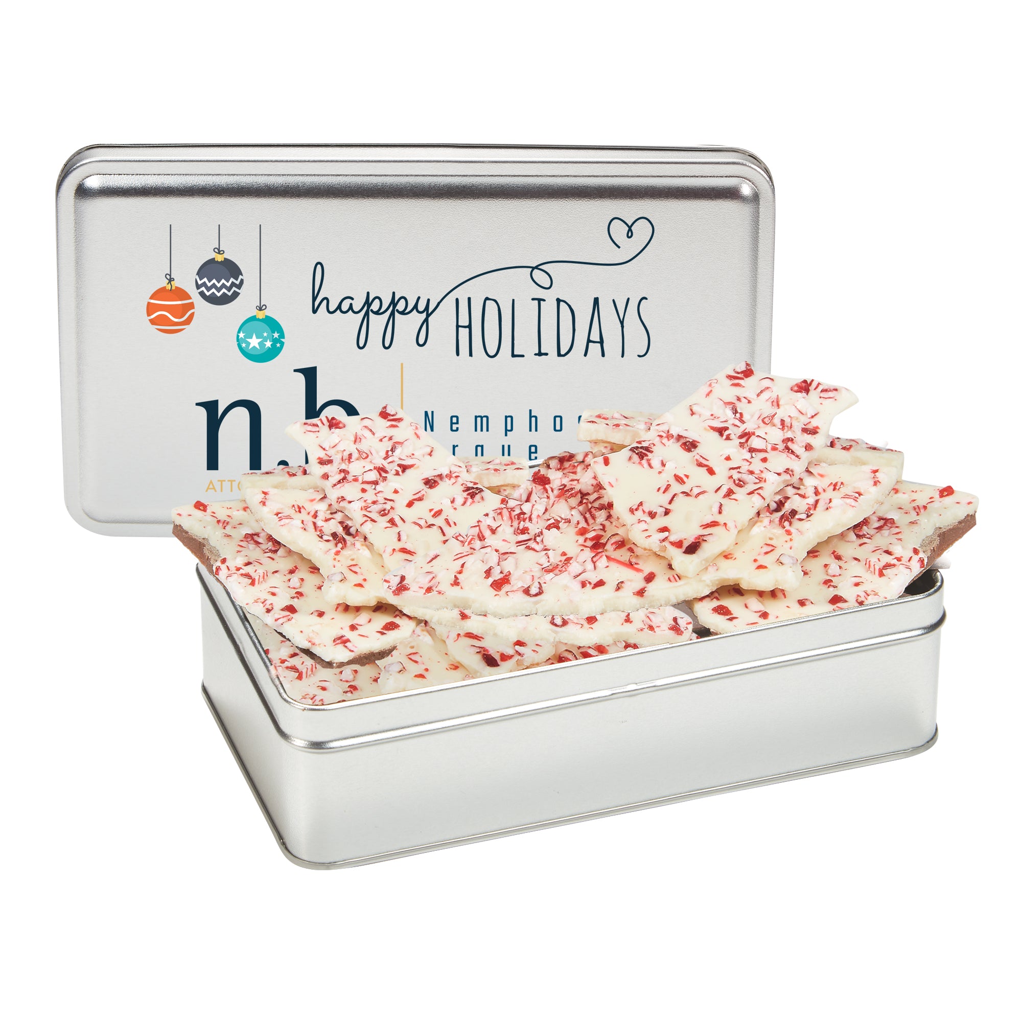 Chocolate Bark Rectangle Gift Tins