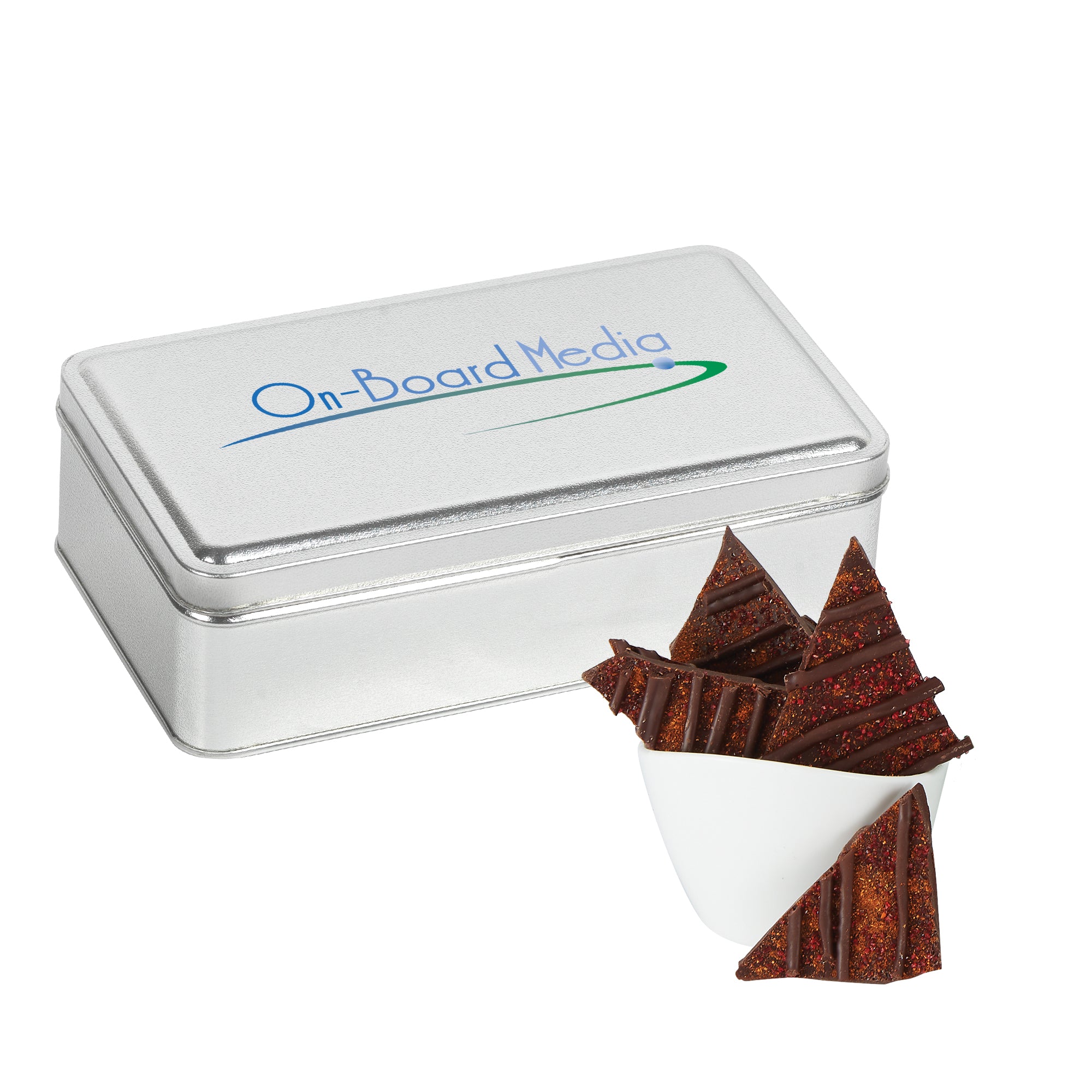 Chocolate Bark Rectangle Gift Tins