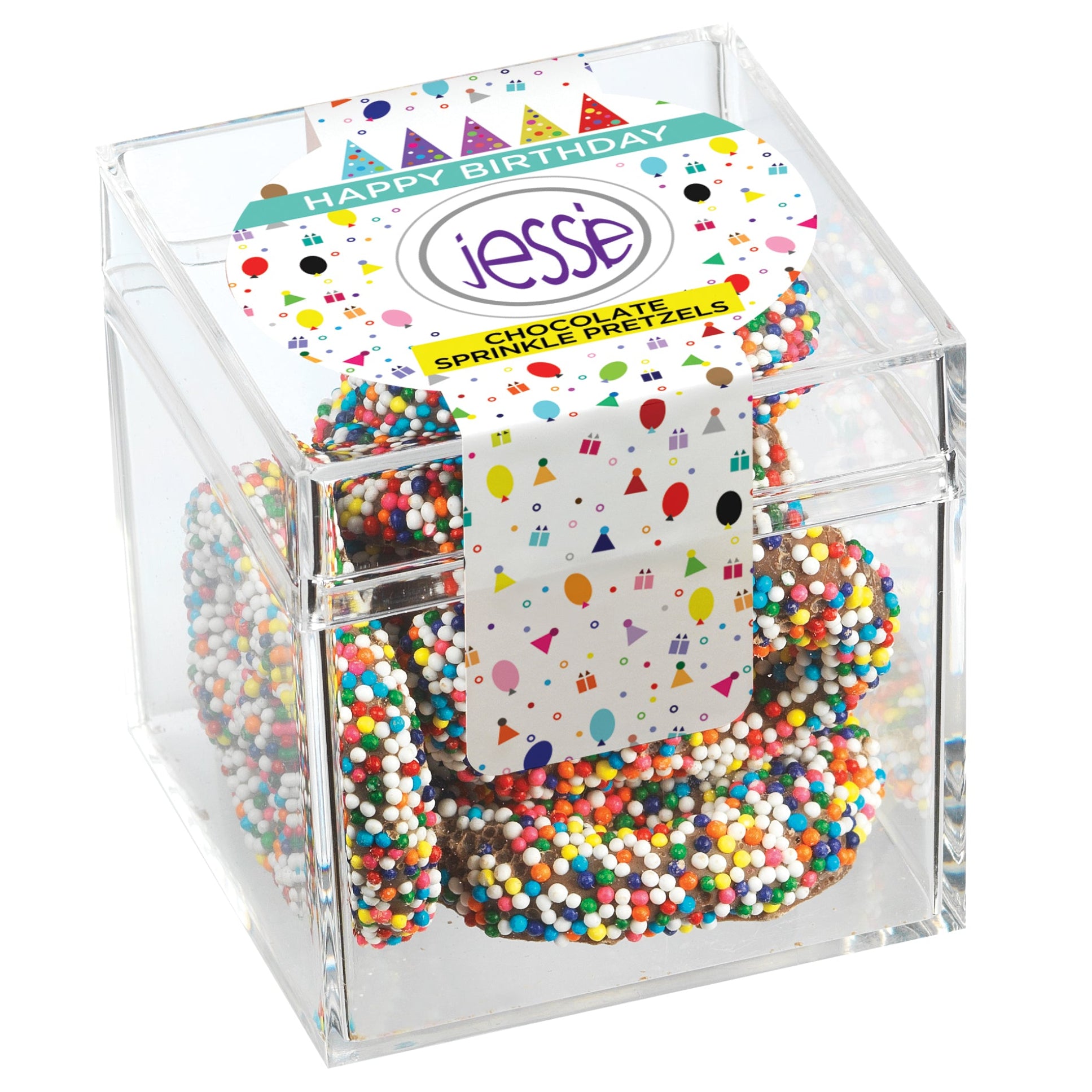 Signature Cube - Milk Chocolate Sprinkled Pretzels