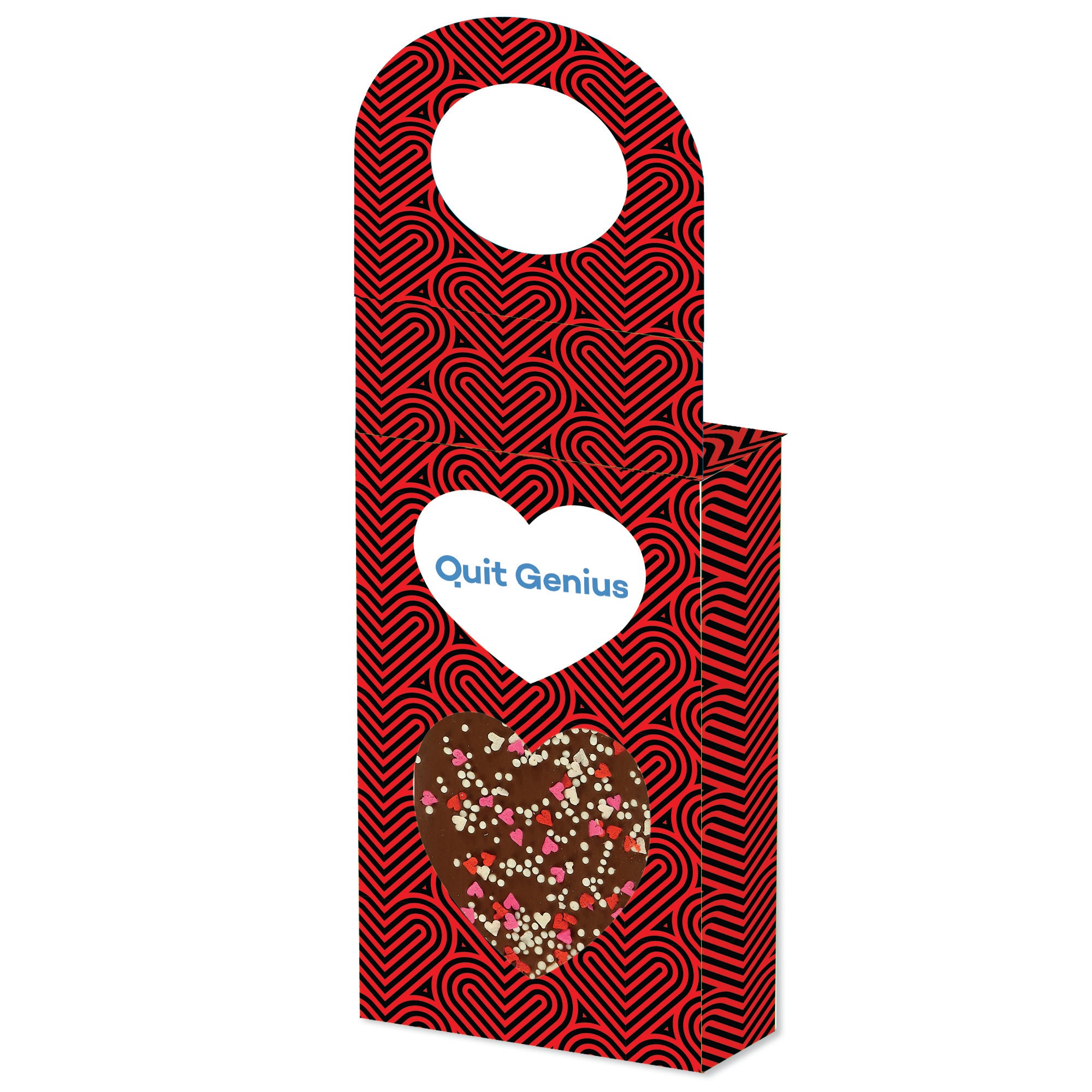 Valentine's Belgian Chocolate Bar Wine Hanger (1 oz.)
