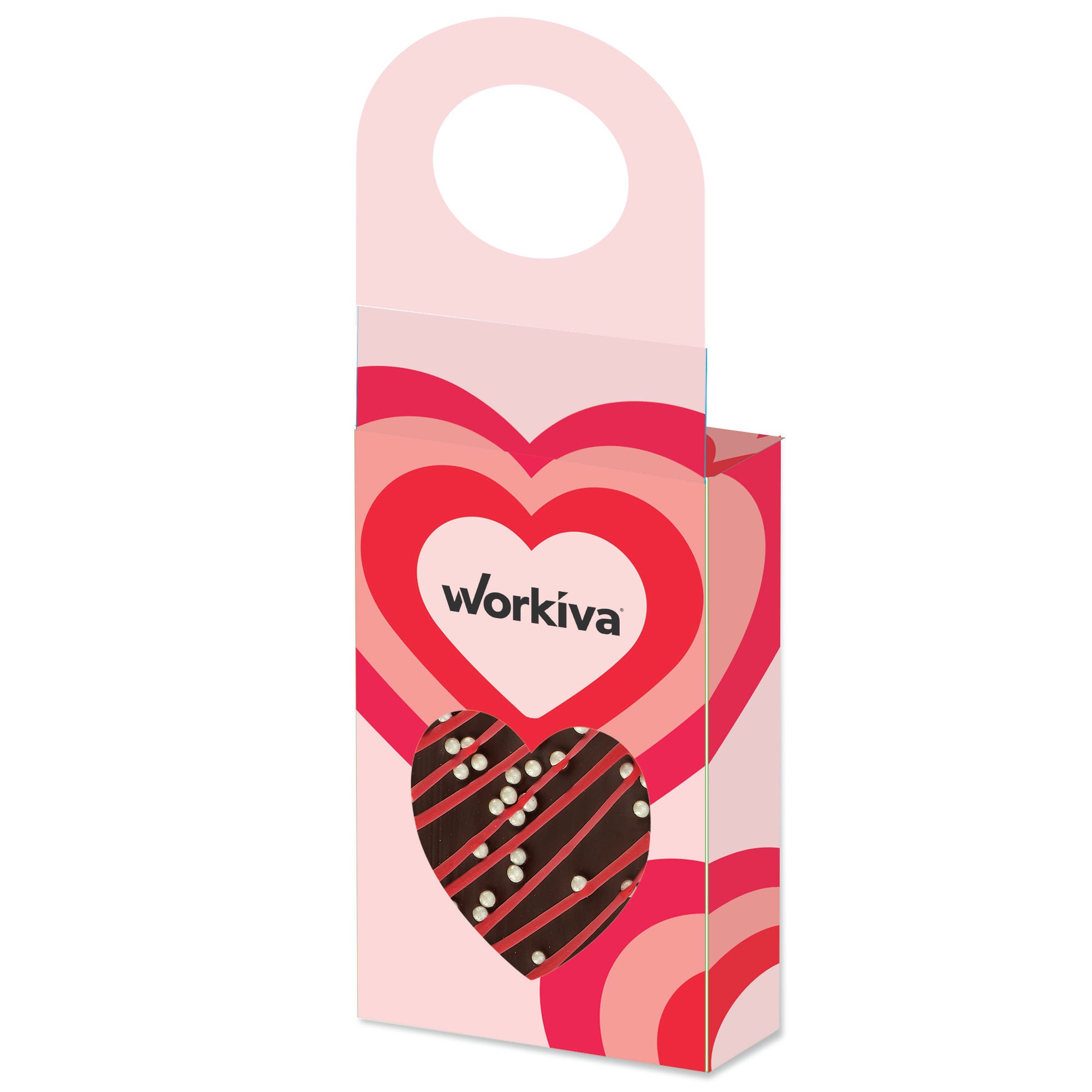 Valentine's Belgian Chocolate Bar Wine Hanger (1 oz.)
