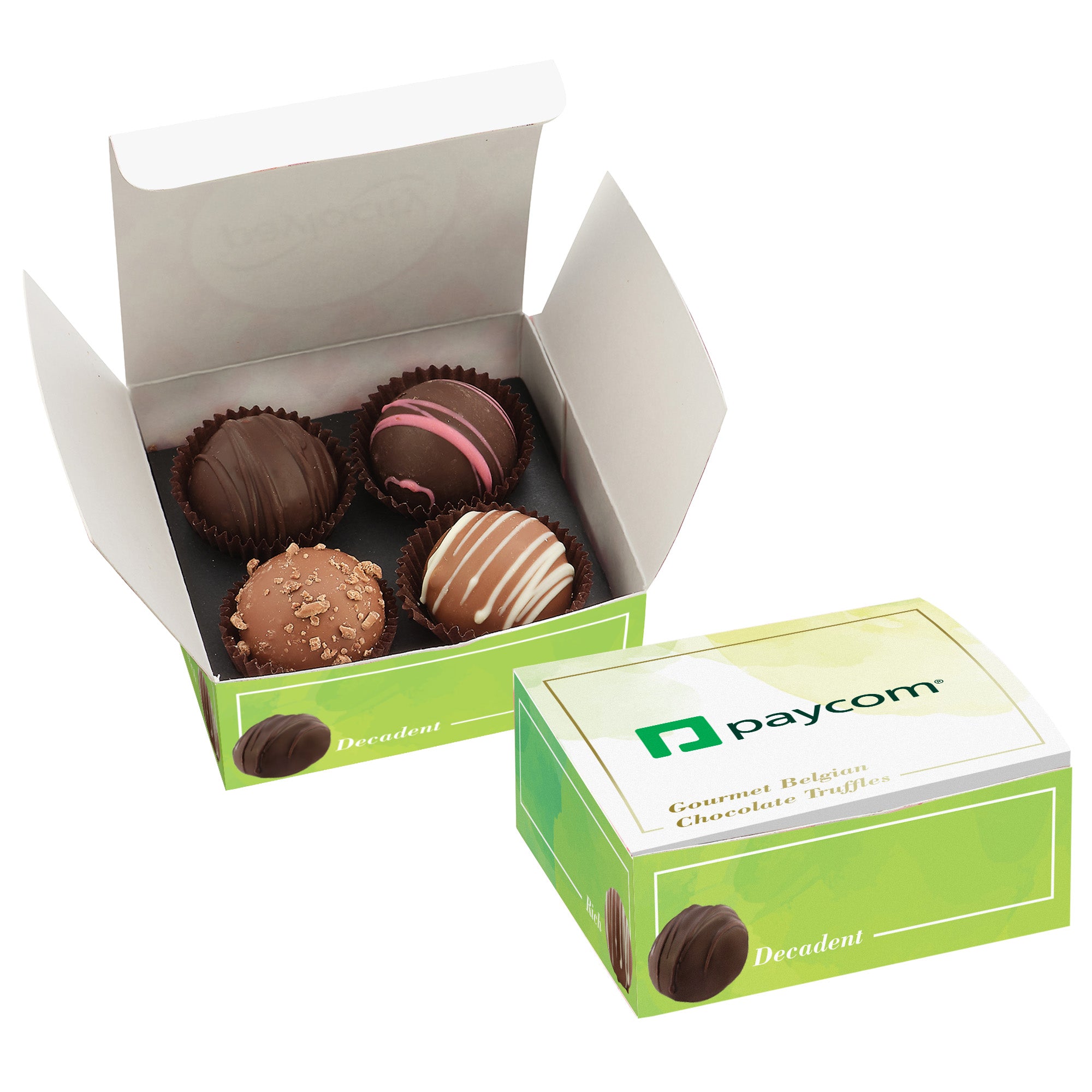 Belgian Truffle Boxes Featuring Soft-Touch