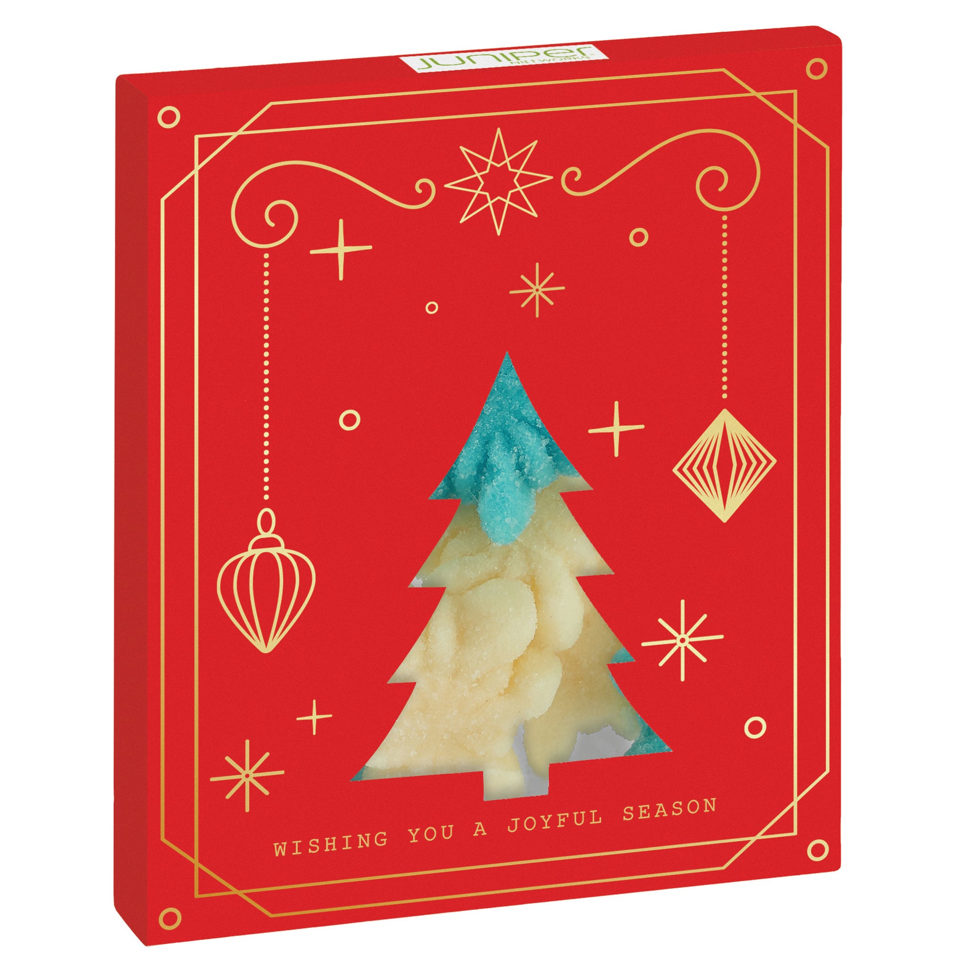 Window Box with Holiday Confections Tree / Gummy Snowflakes