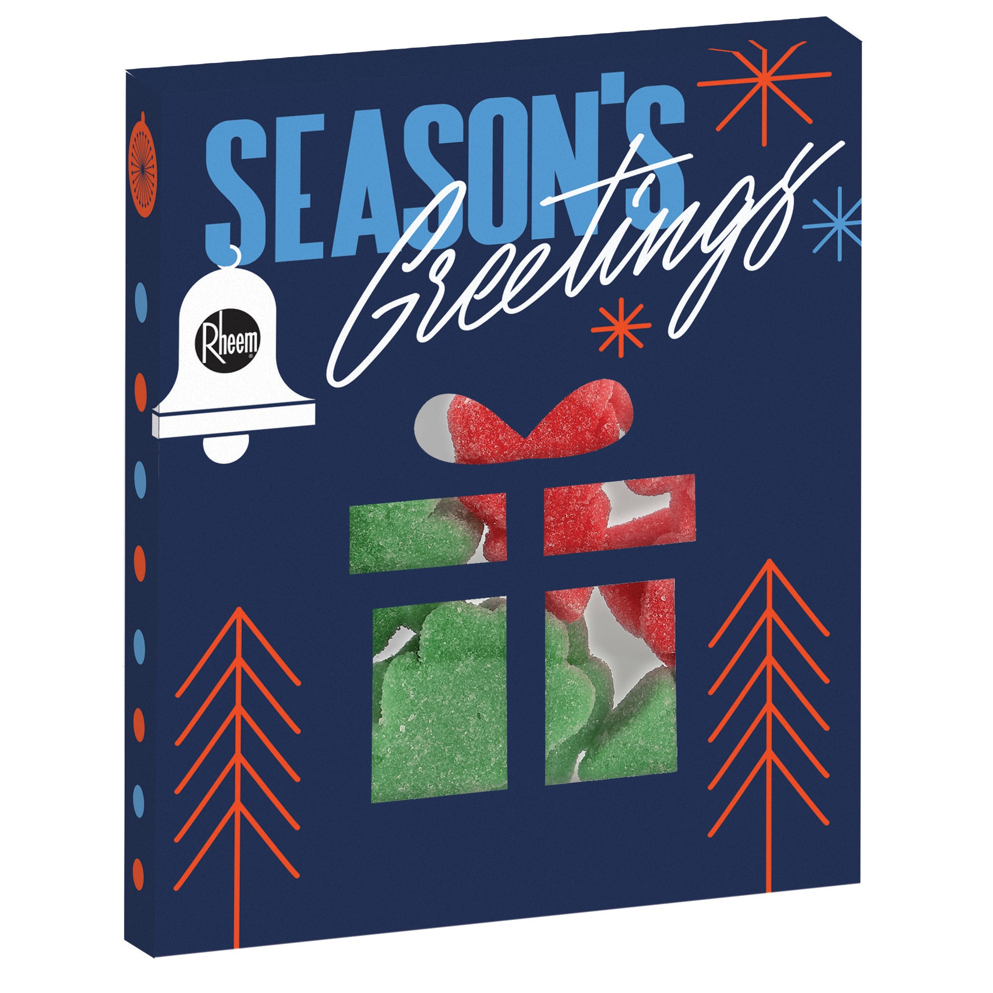 Window Box with Holiday Confections Gift / Gummy Holiday Trees