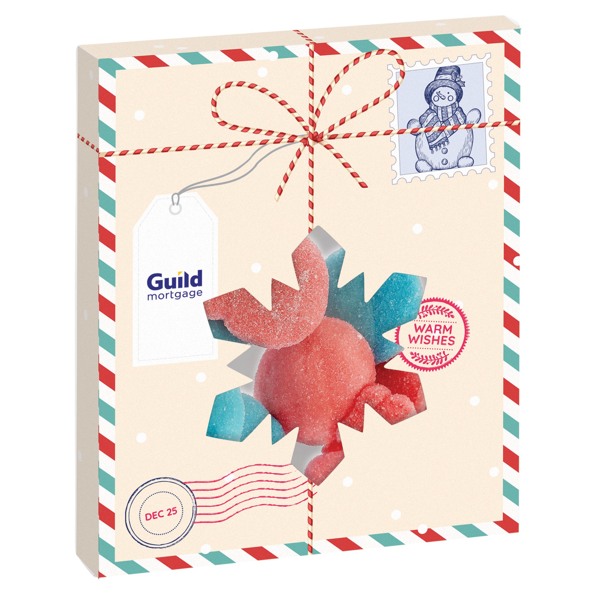 Window Box with Holiday Confections Snowflake / Gummy Ornaments