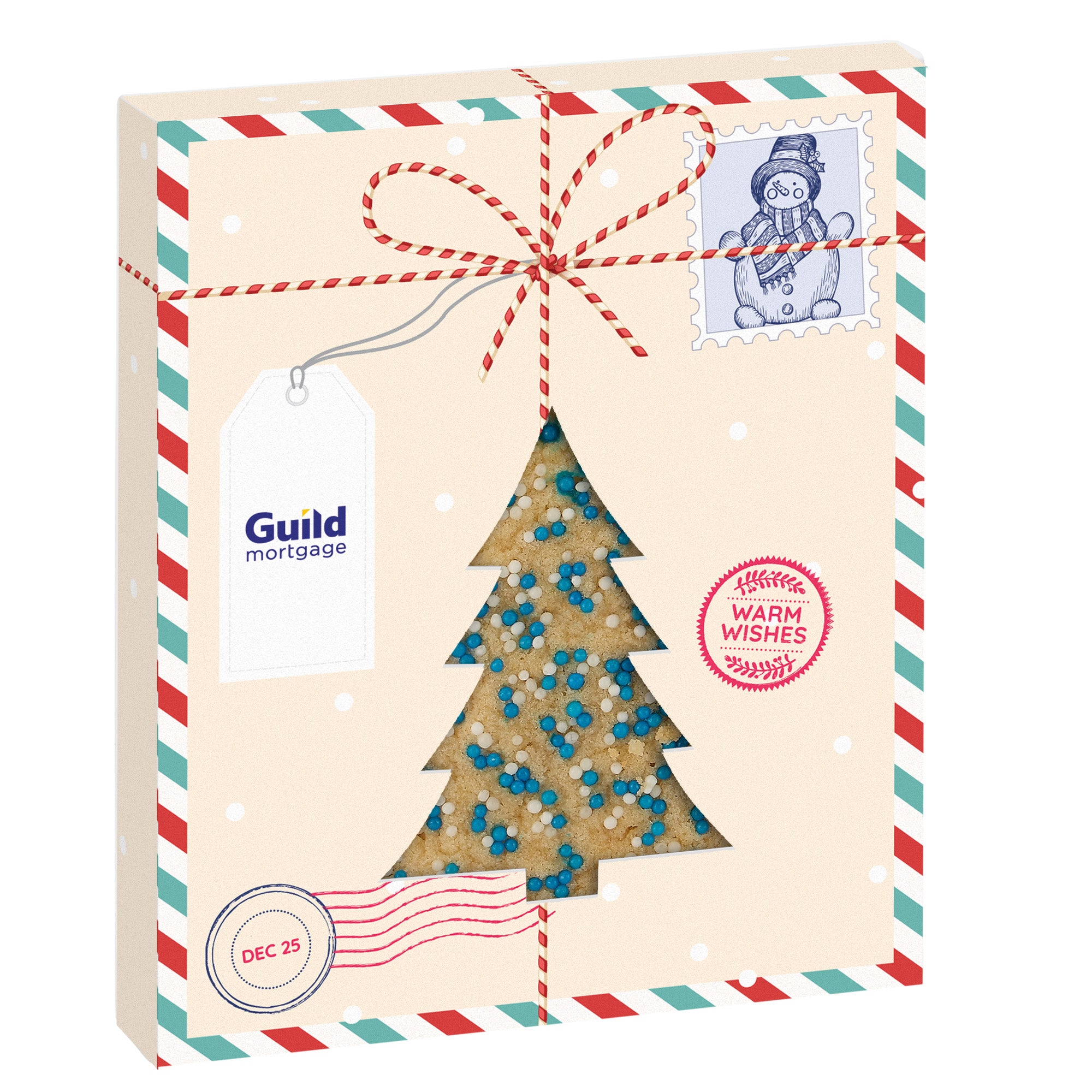 Holiday Window Box with Gourmet Cookie Tree / Sugar Cookie with Corporate Color™ Nonpareils