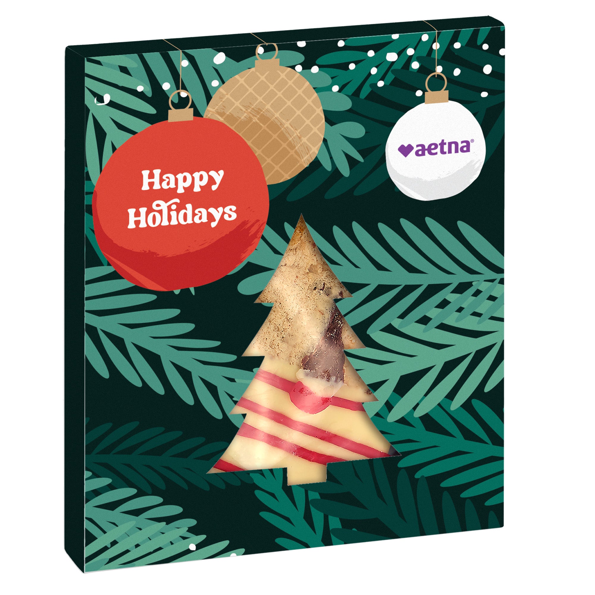 Holiday Window Box with Gourmet Cookie Tree / Belgian Chocolate Dipped Chocolate Chip