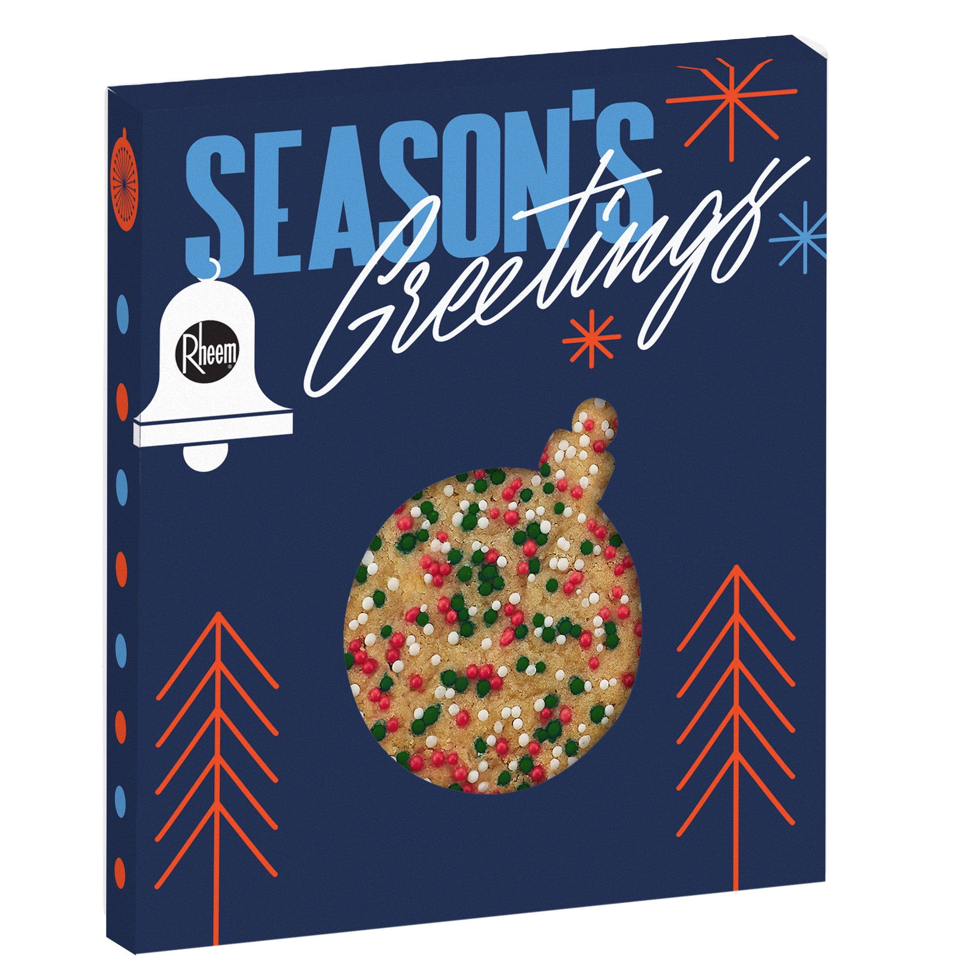 Holiday Window Box with Gourmet Cookie Ornament / Sugar Cookie with Holiday Nonpareils