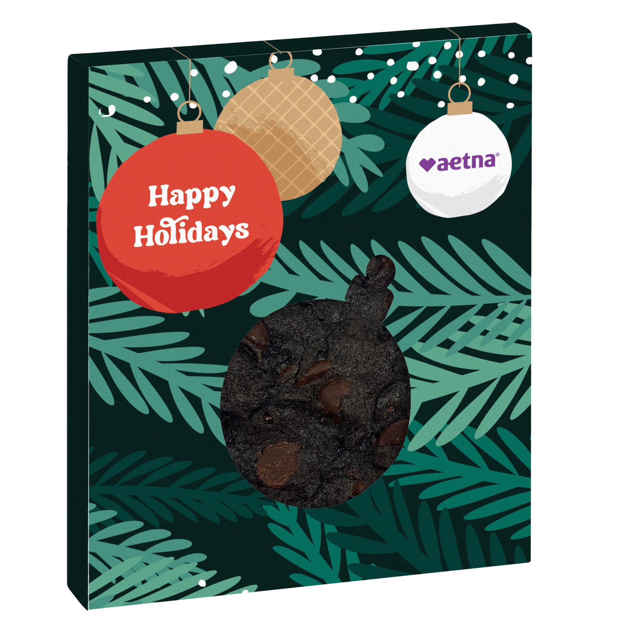 Holiday Window Box with Gourmet Cookie Ornament / Double Chocolate Chunk