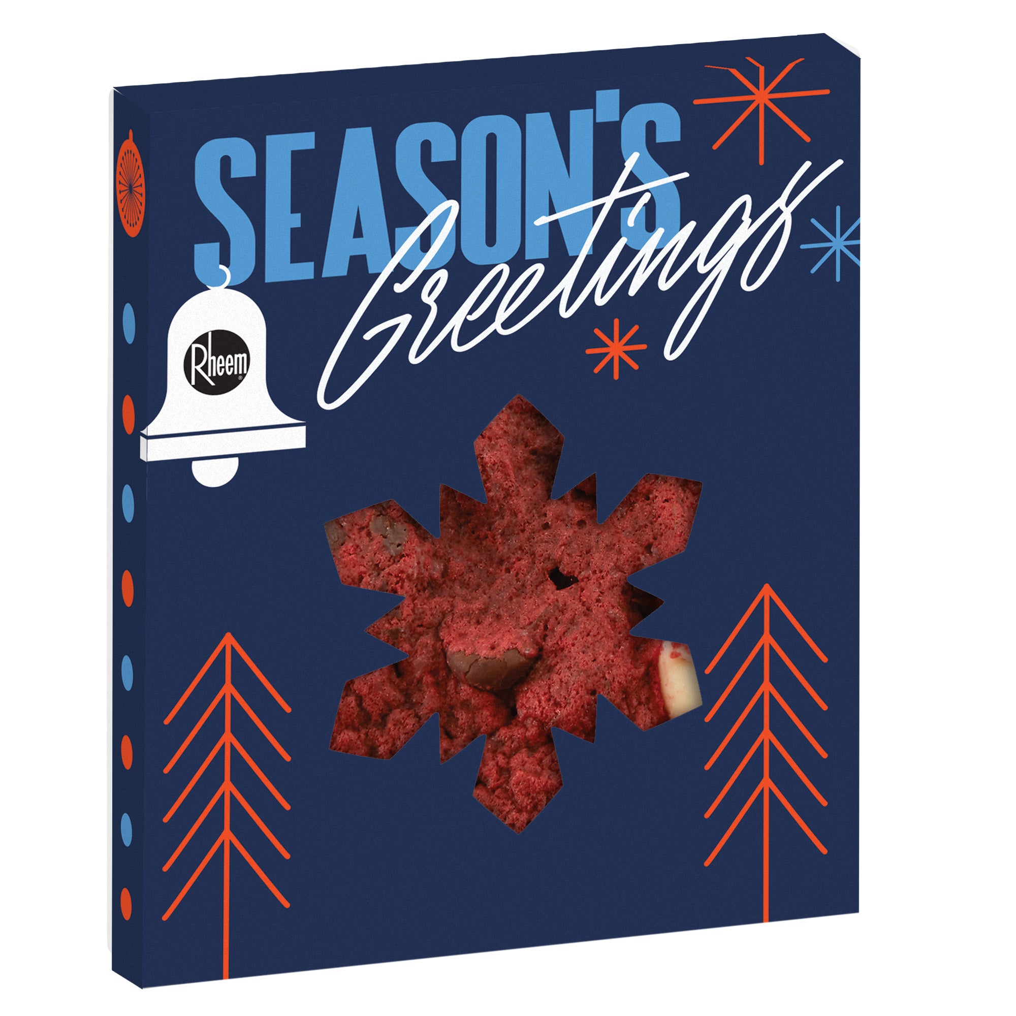 Holiday Window Box with Gourmet Cookie Snowflake / Red Velvet