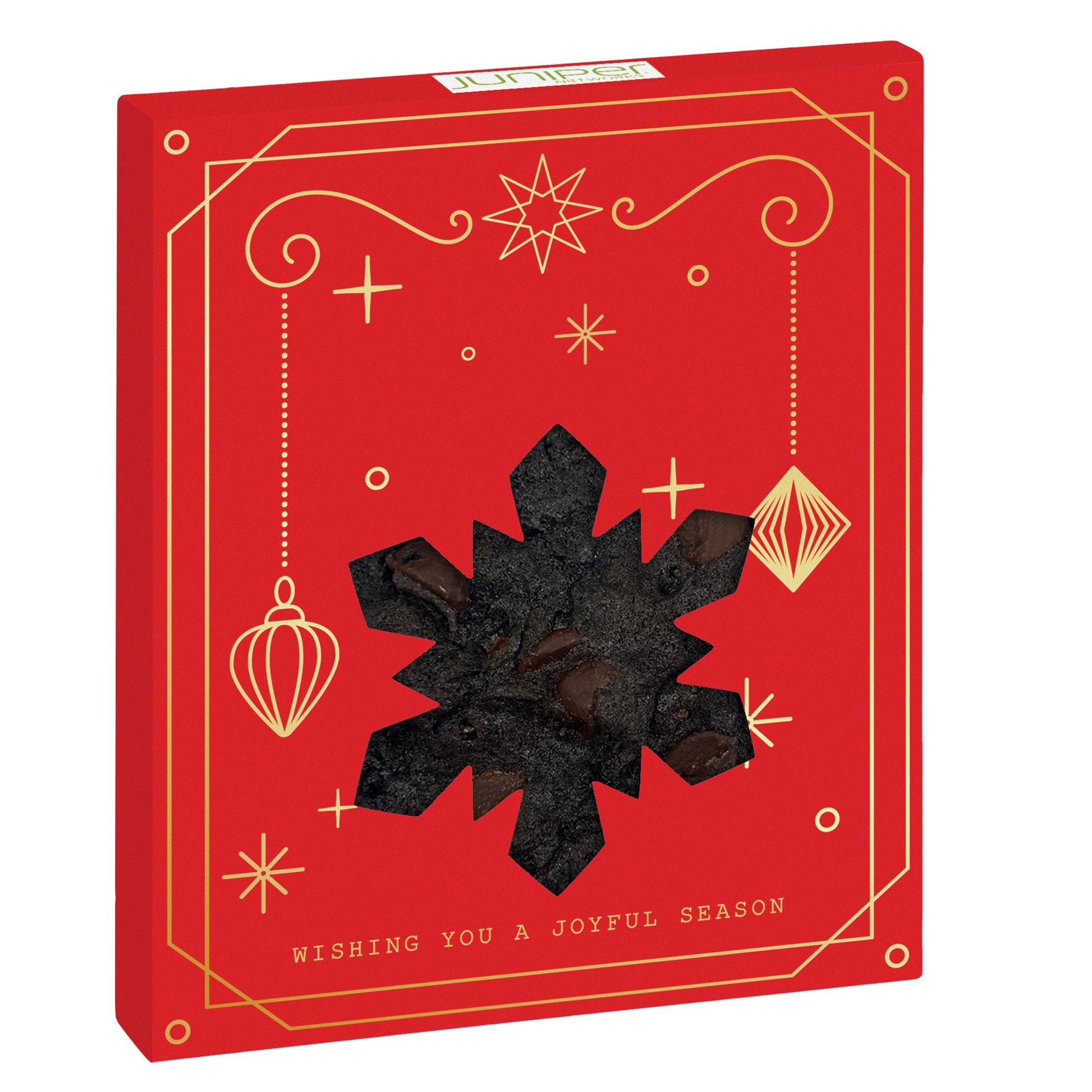 Holiday Window Box with Gourmet Cookie Snowflake / Double Chocolate Chunk