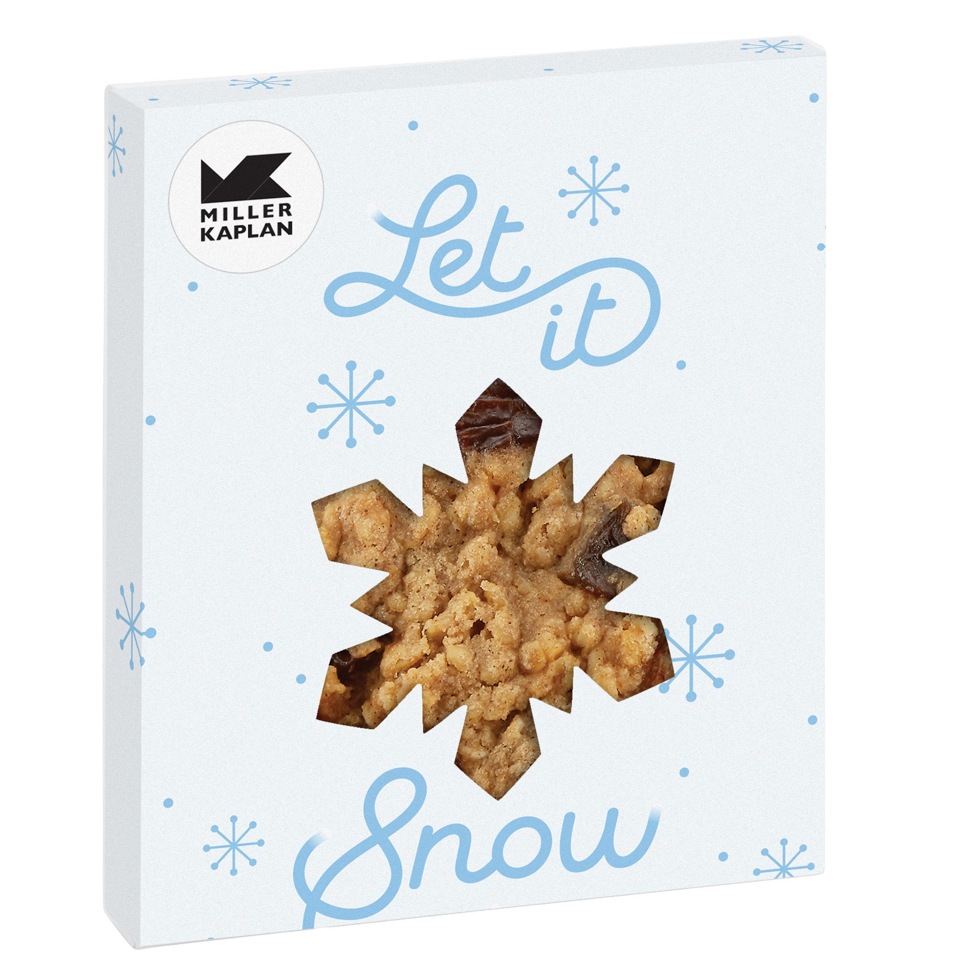 Holiday Window Box with Gourmet Cookie Snowflake / Oatmeal Raisin