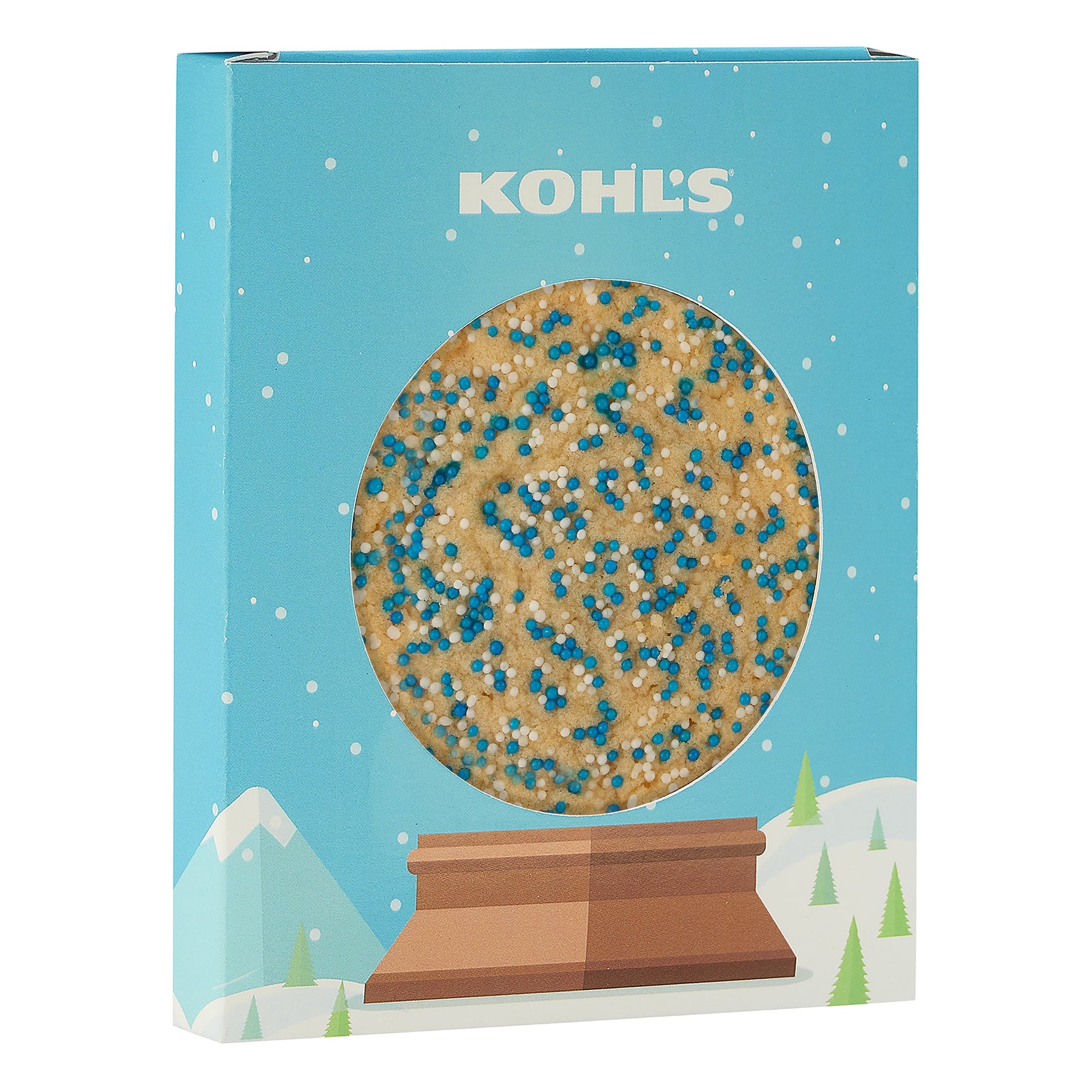 Holiday Window Box with Gourmet Cookie Round / Sugar Cookie with Corporate Color™ Nonpareils