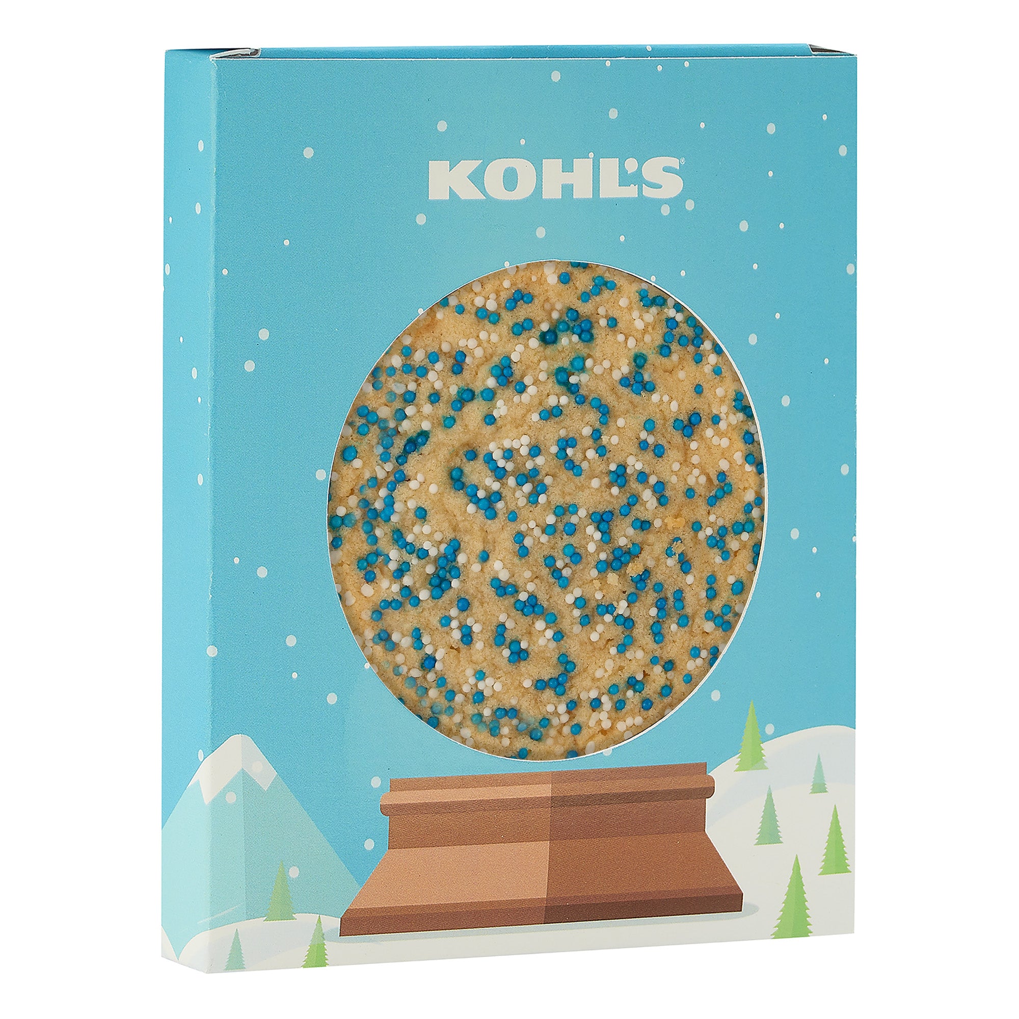 Holiday Window Box with Gourmet Cookie Round / Sugar Cookie with Corporate Color™ Nonpareils